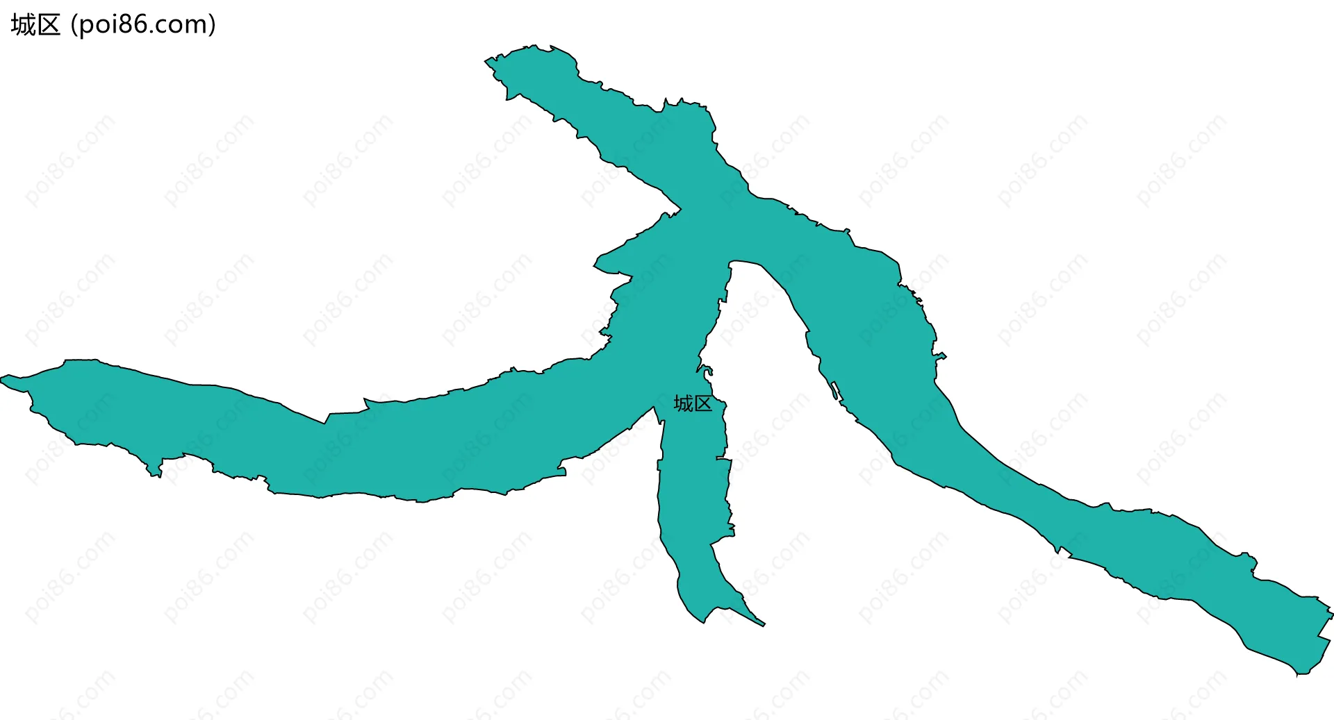 城区边界地图