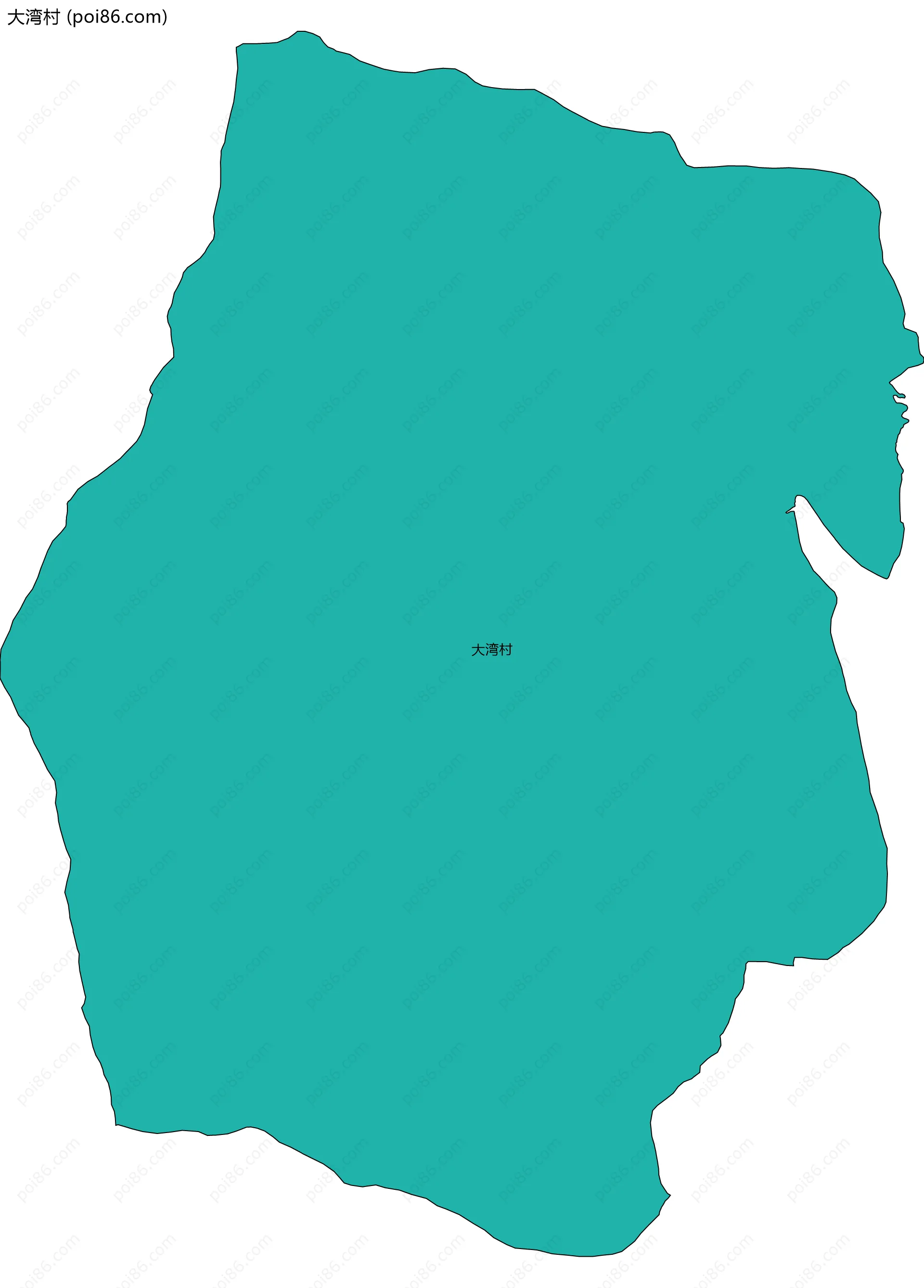 大湾村边界地图