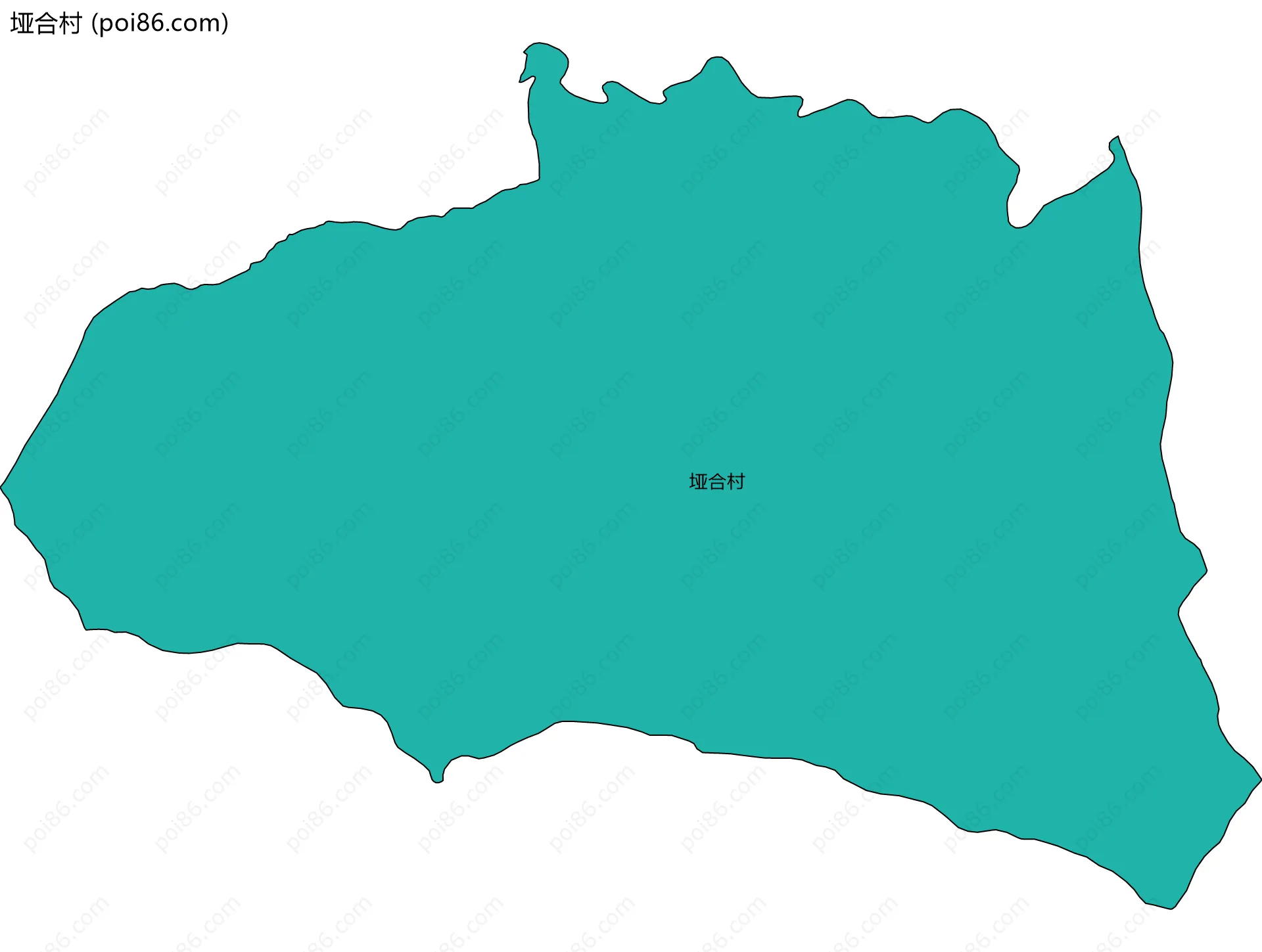 垭合村边界地图