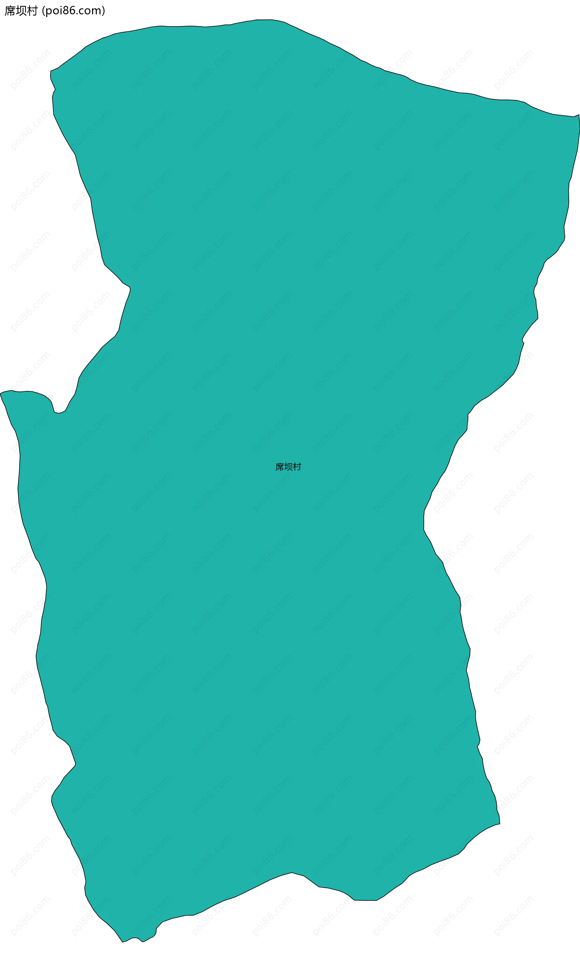 席坝村边界地图