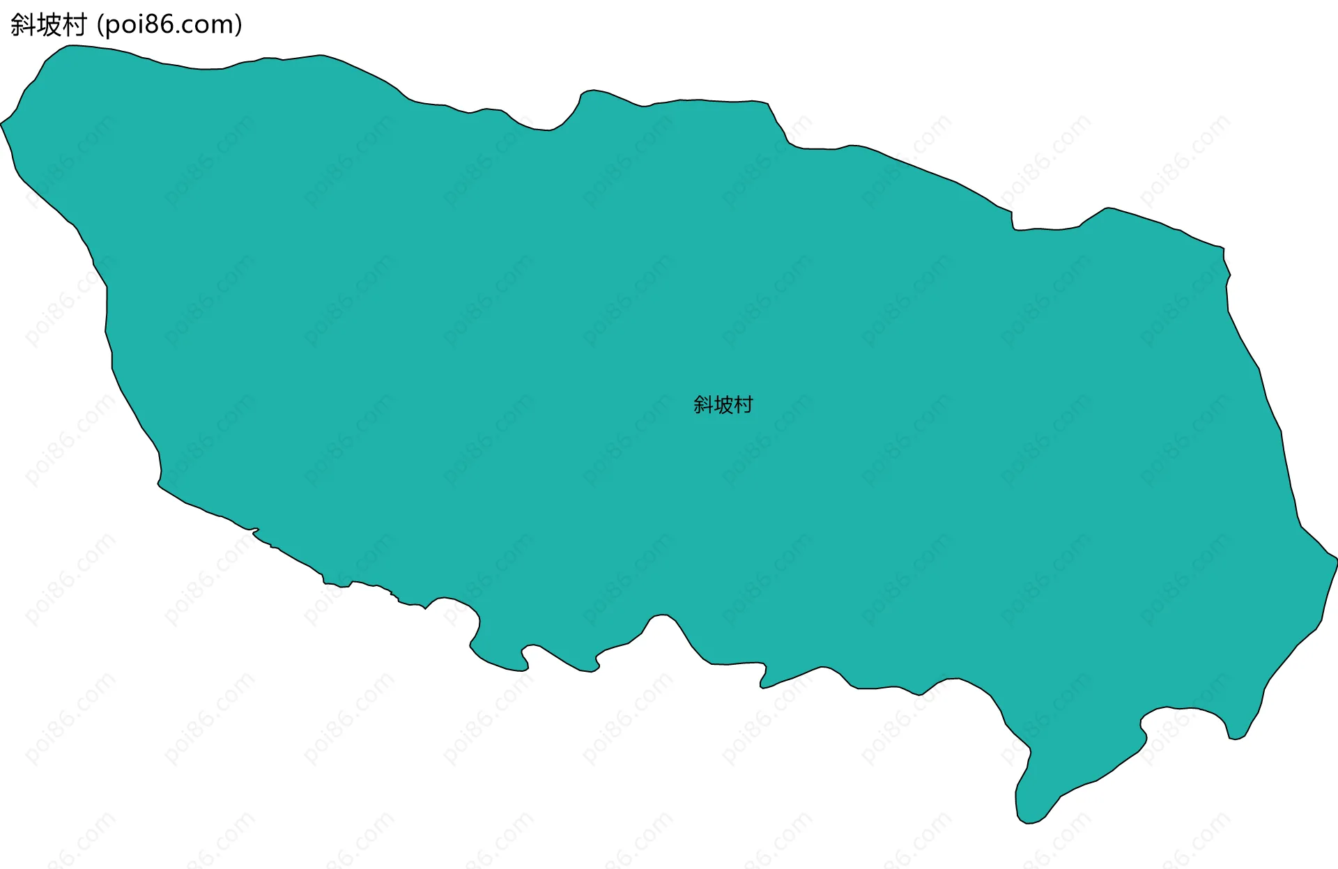 斜坡村边界地图