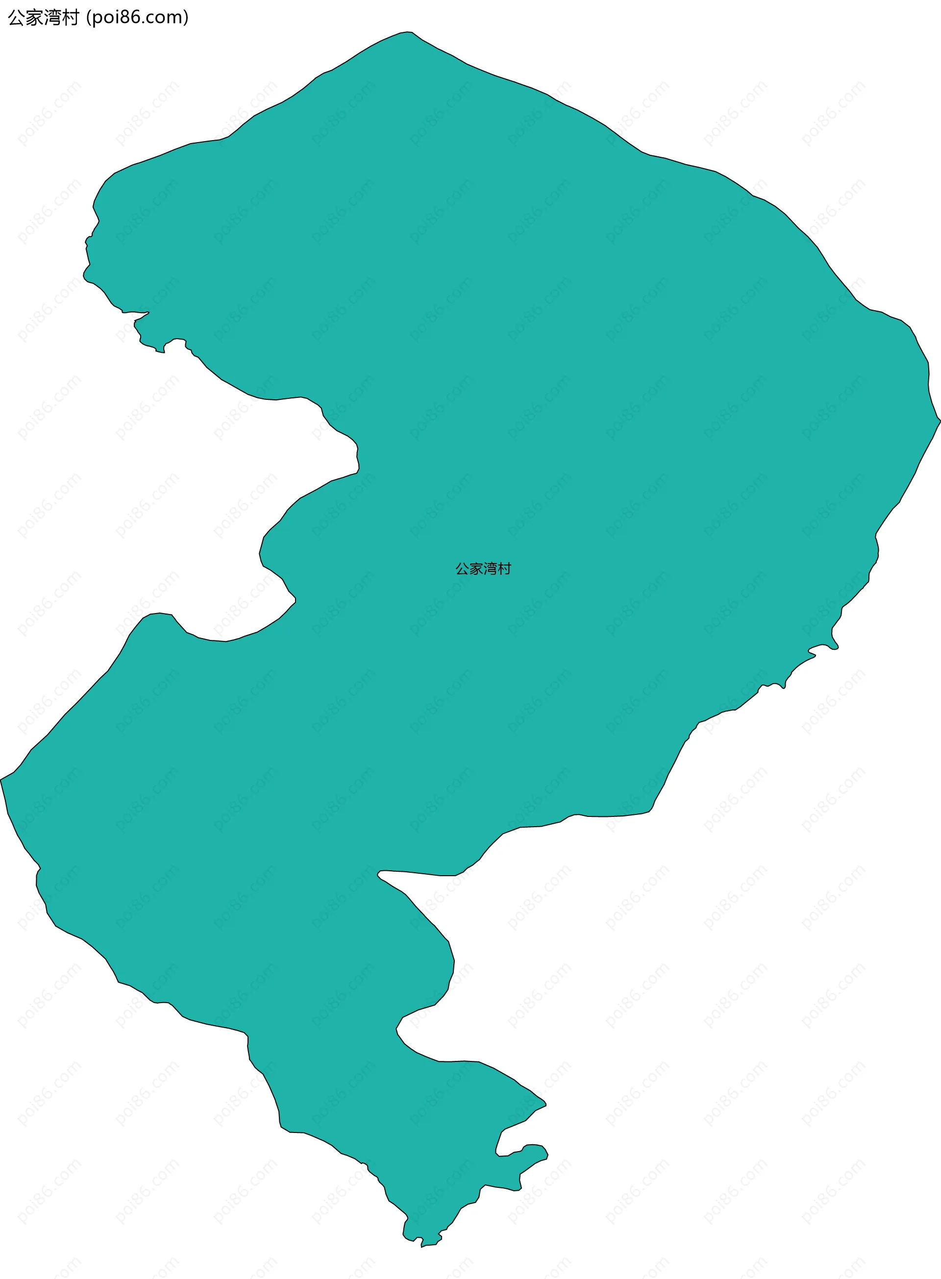 公家湾村边界地图