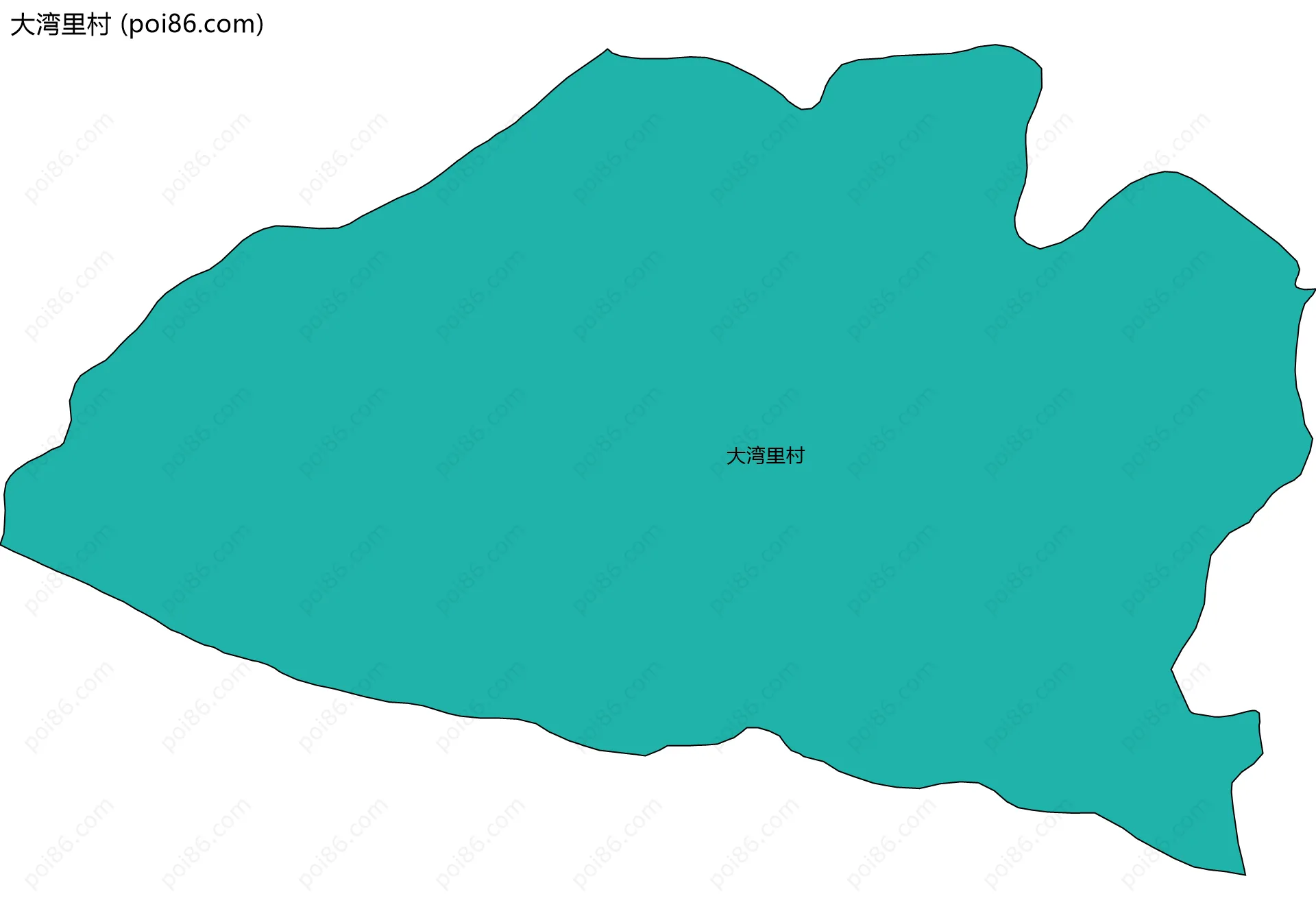 大湾里村边界地图