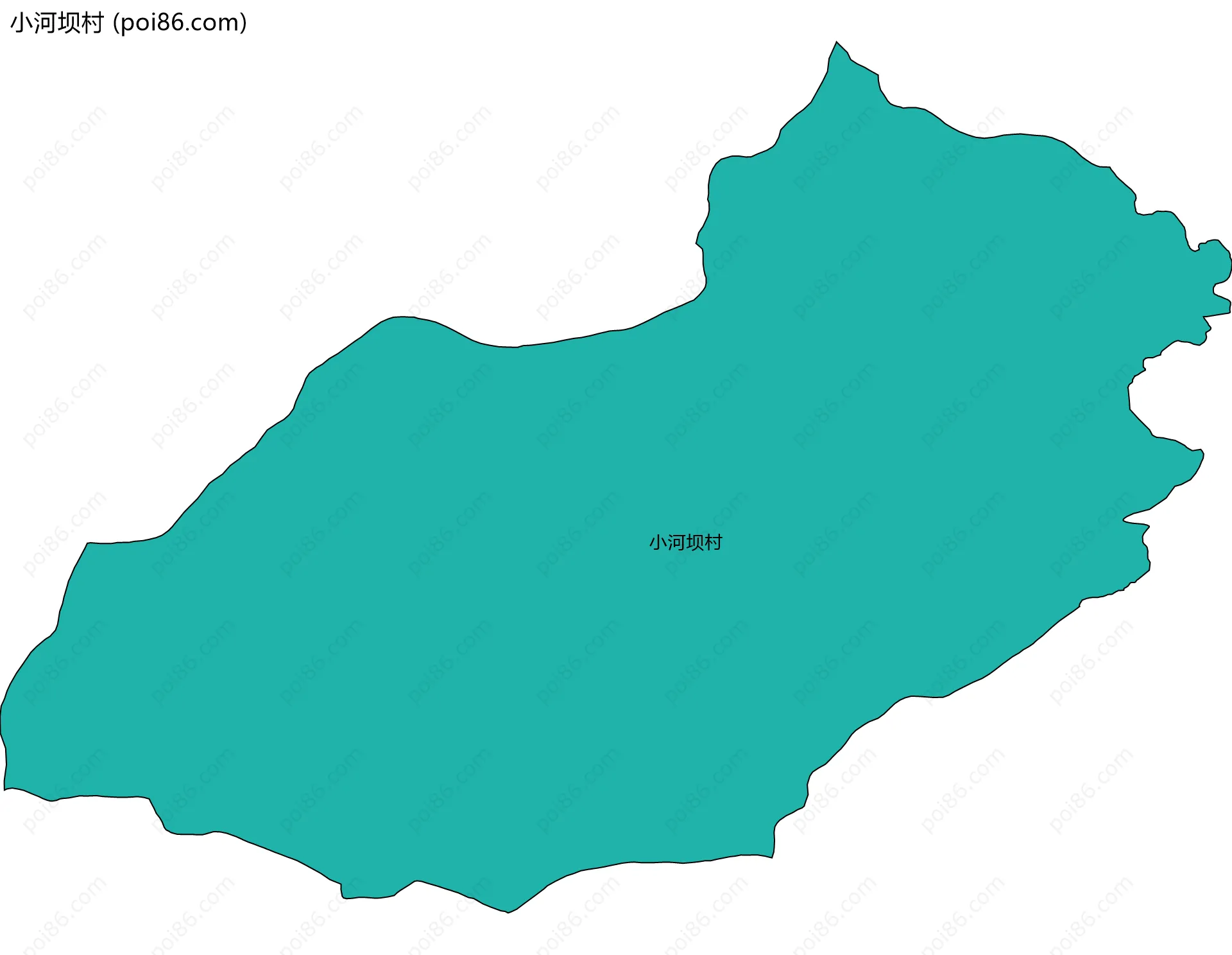 小河坝村边界地图