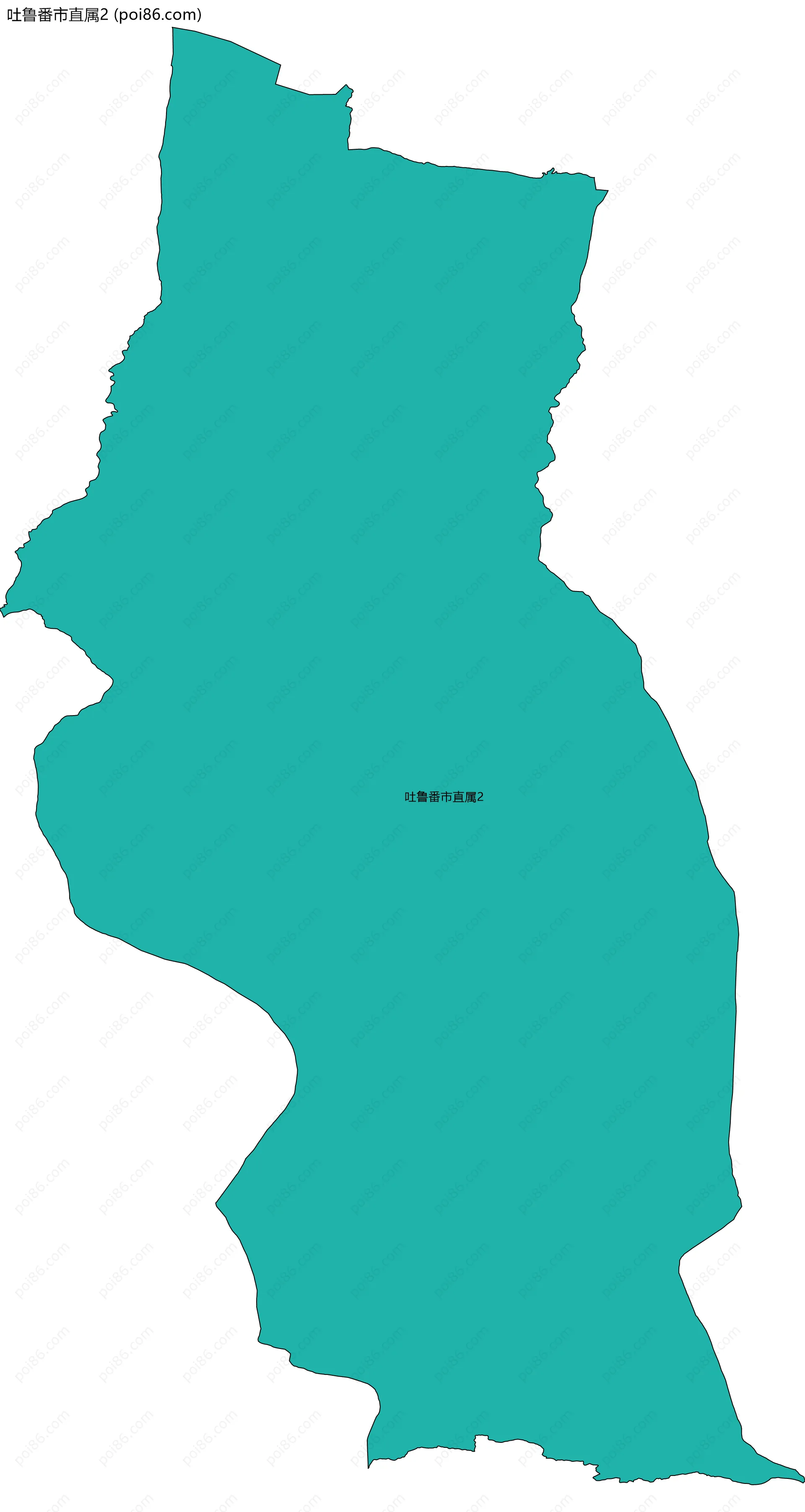 吐鲁番市直属2边界地图
