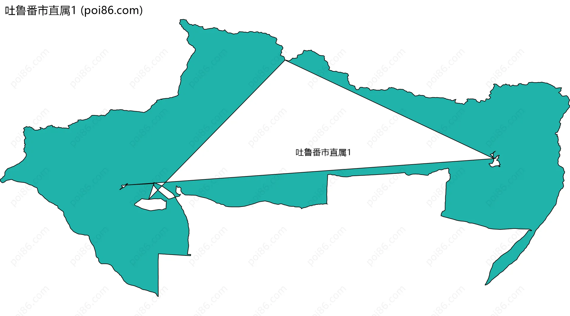 吐鲁番市直属1边界地图