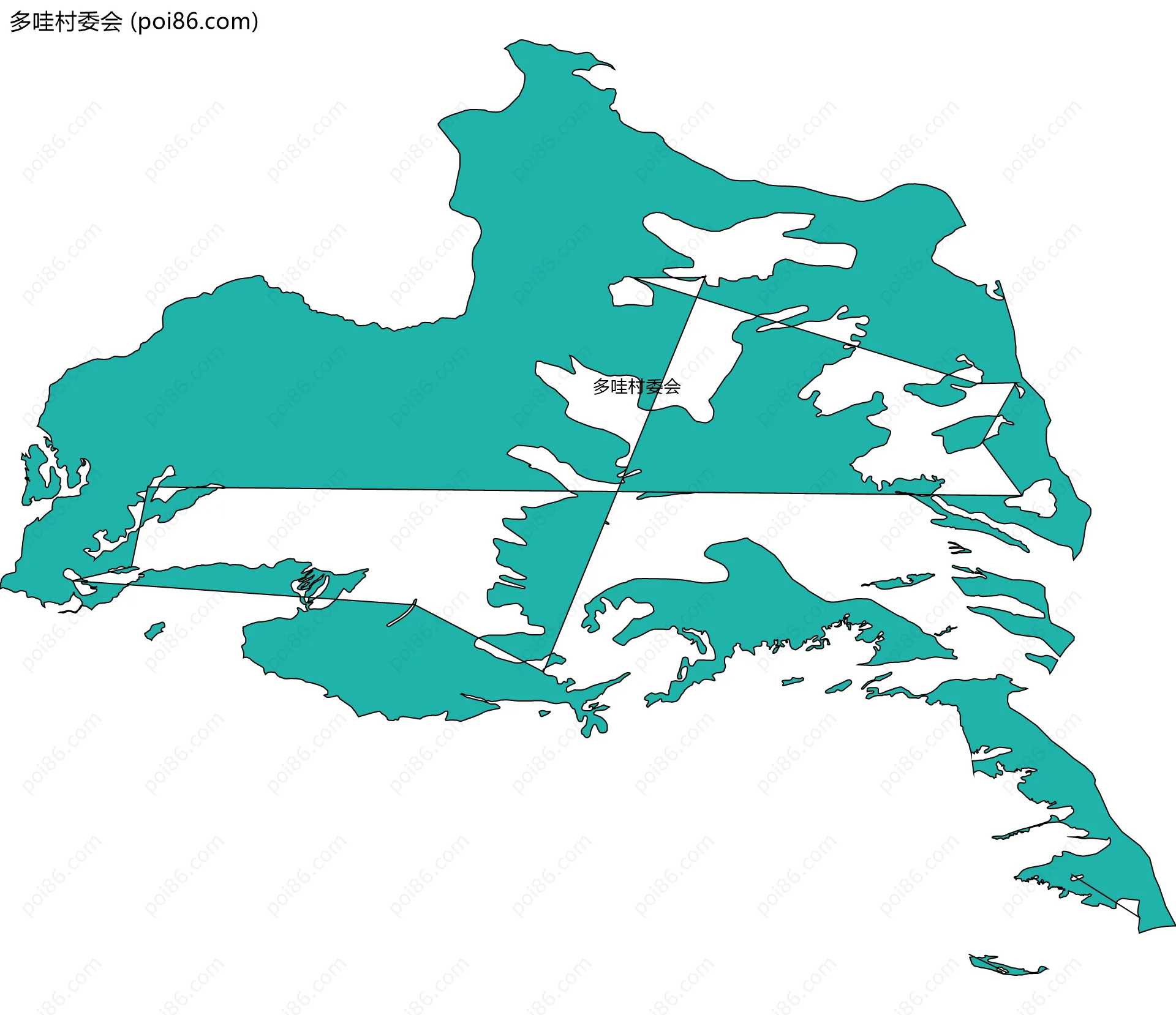 多哇村委会边界地图