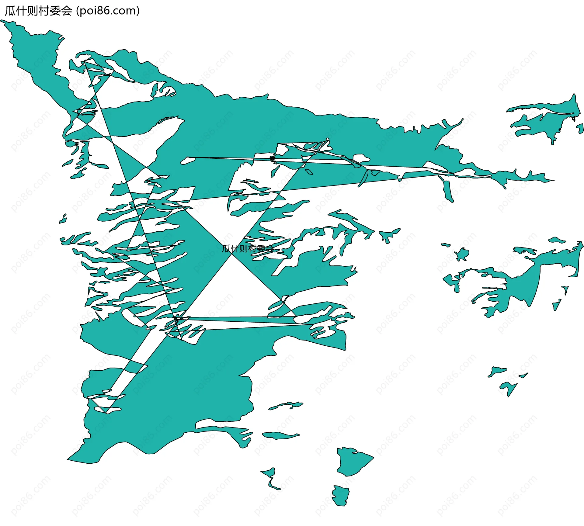 瓜什则村委会边界地图