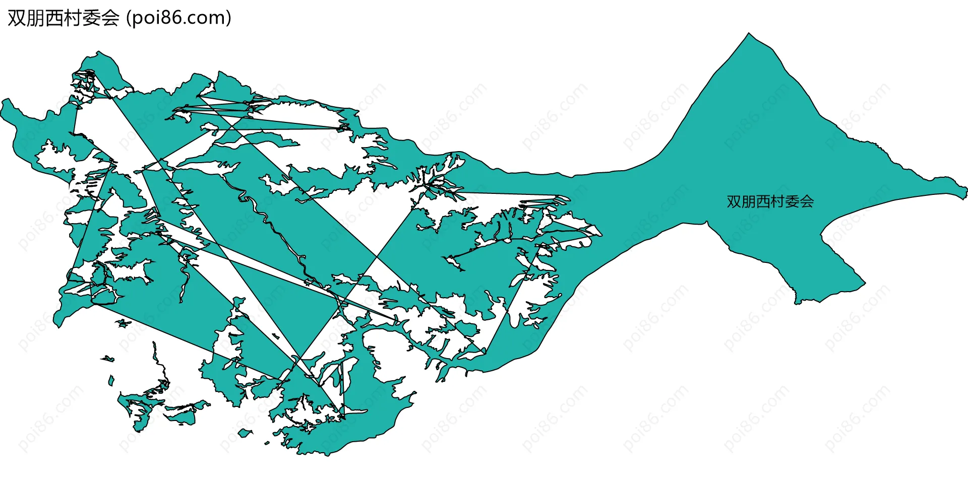 双朋西村委会边界地图