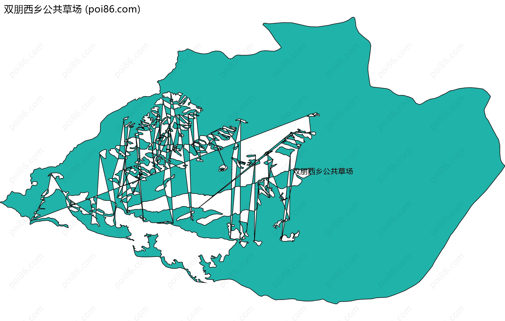 双朋西乡公共草场边界地图