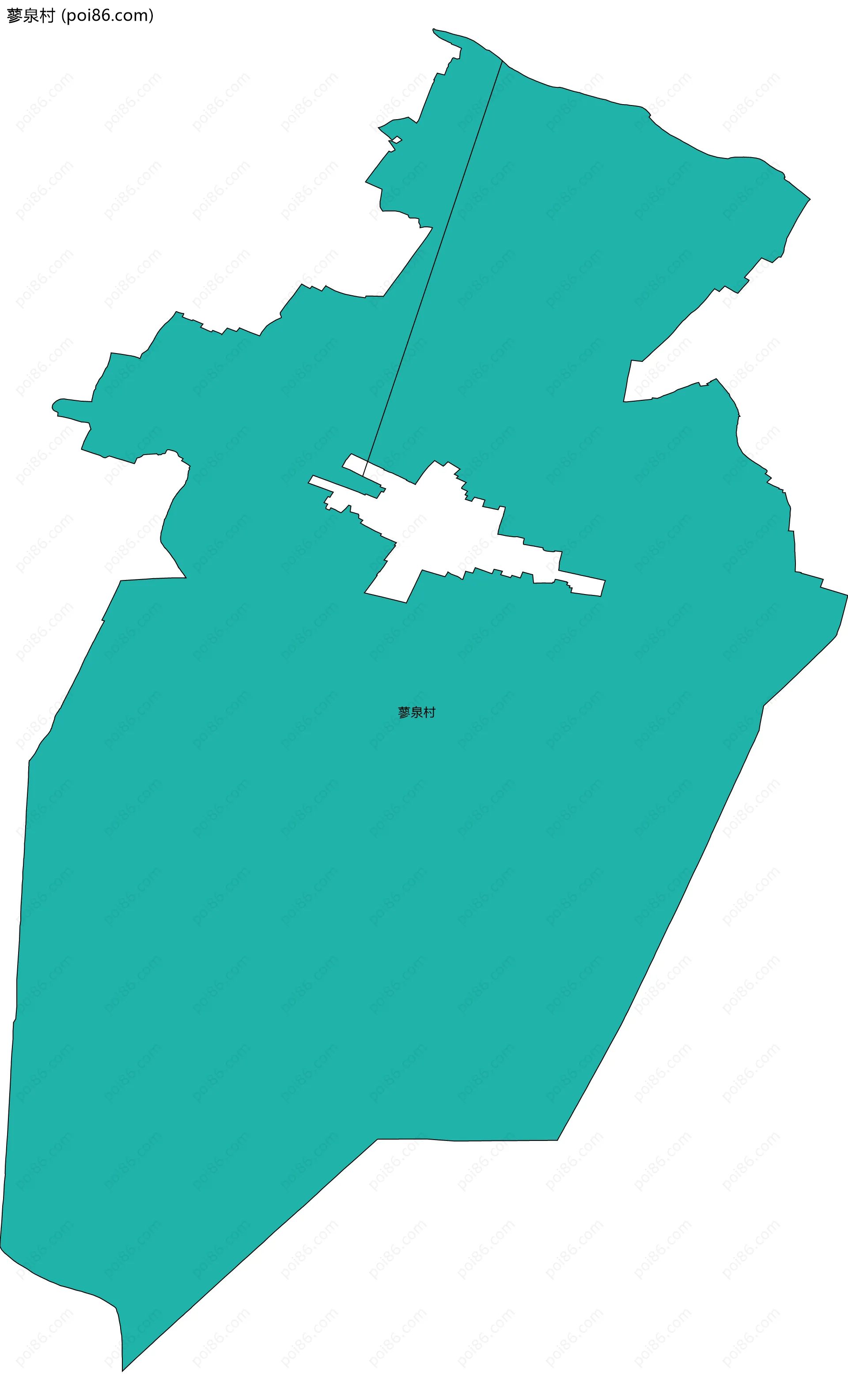 蓼泉村边界地图