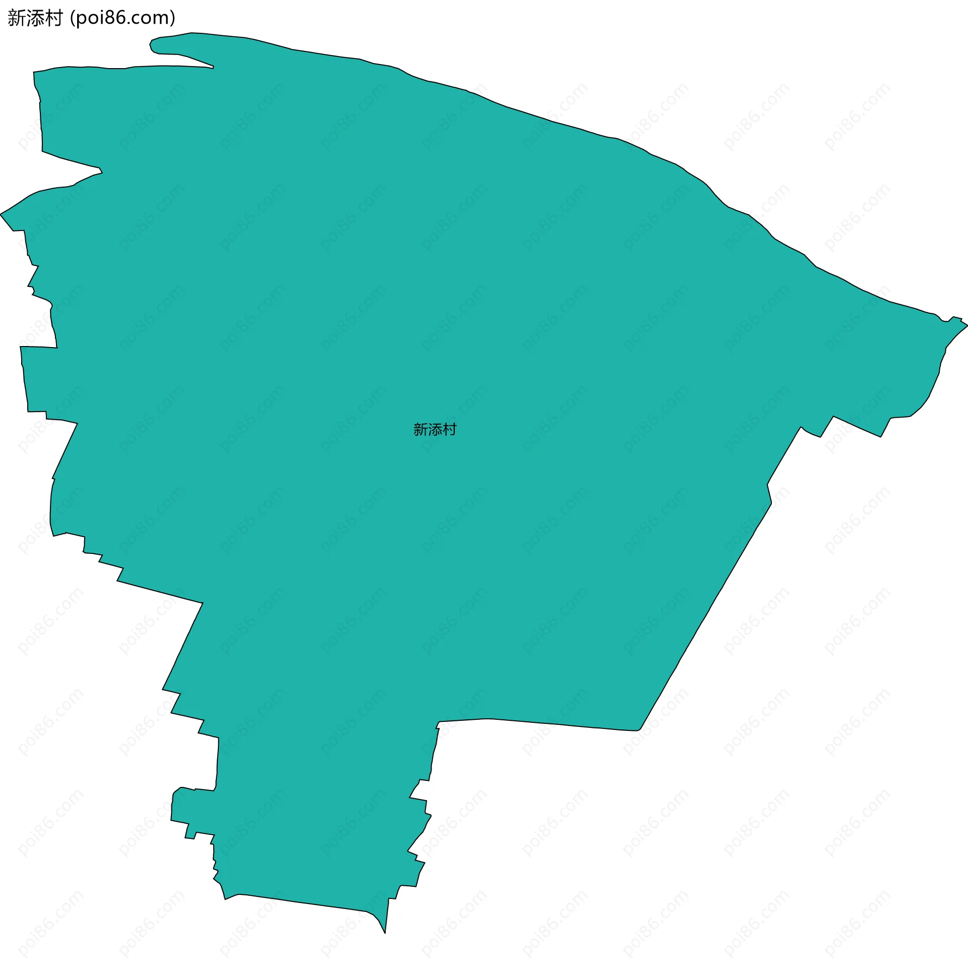 新添村边界地图