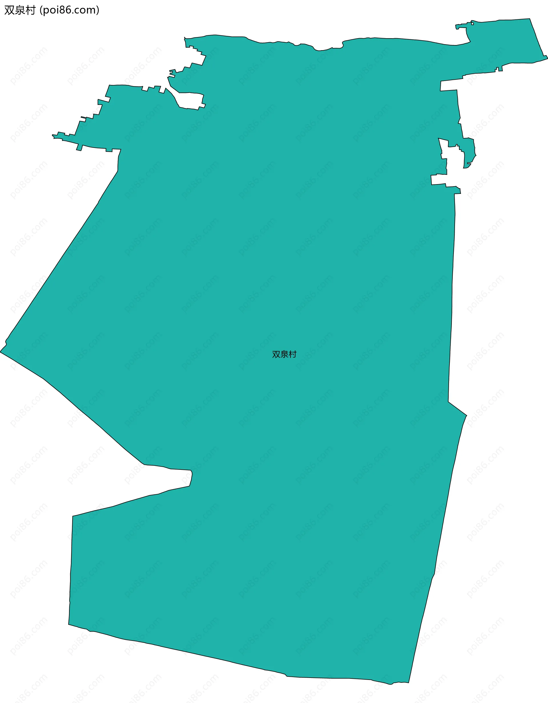 双泉村边界地图