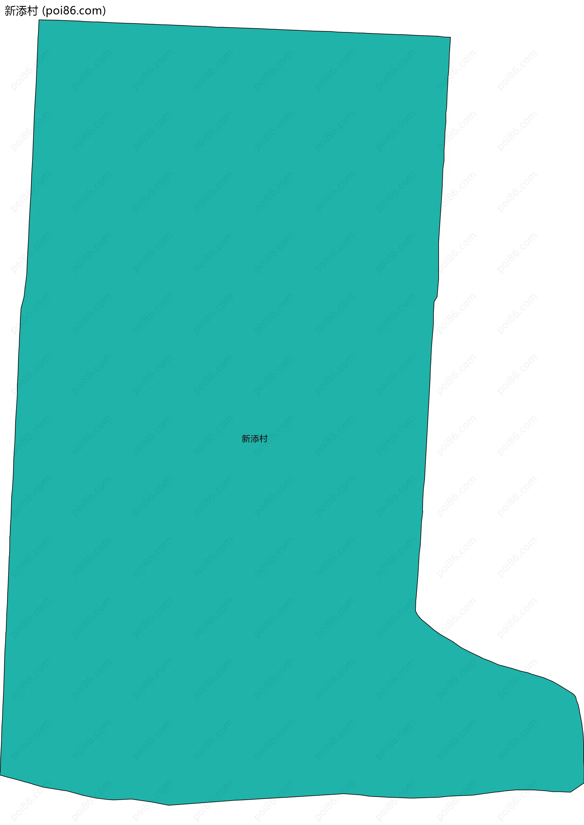新添村边界地图