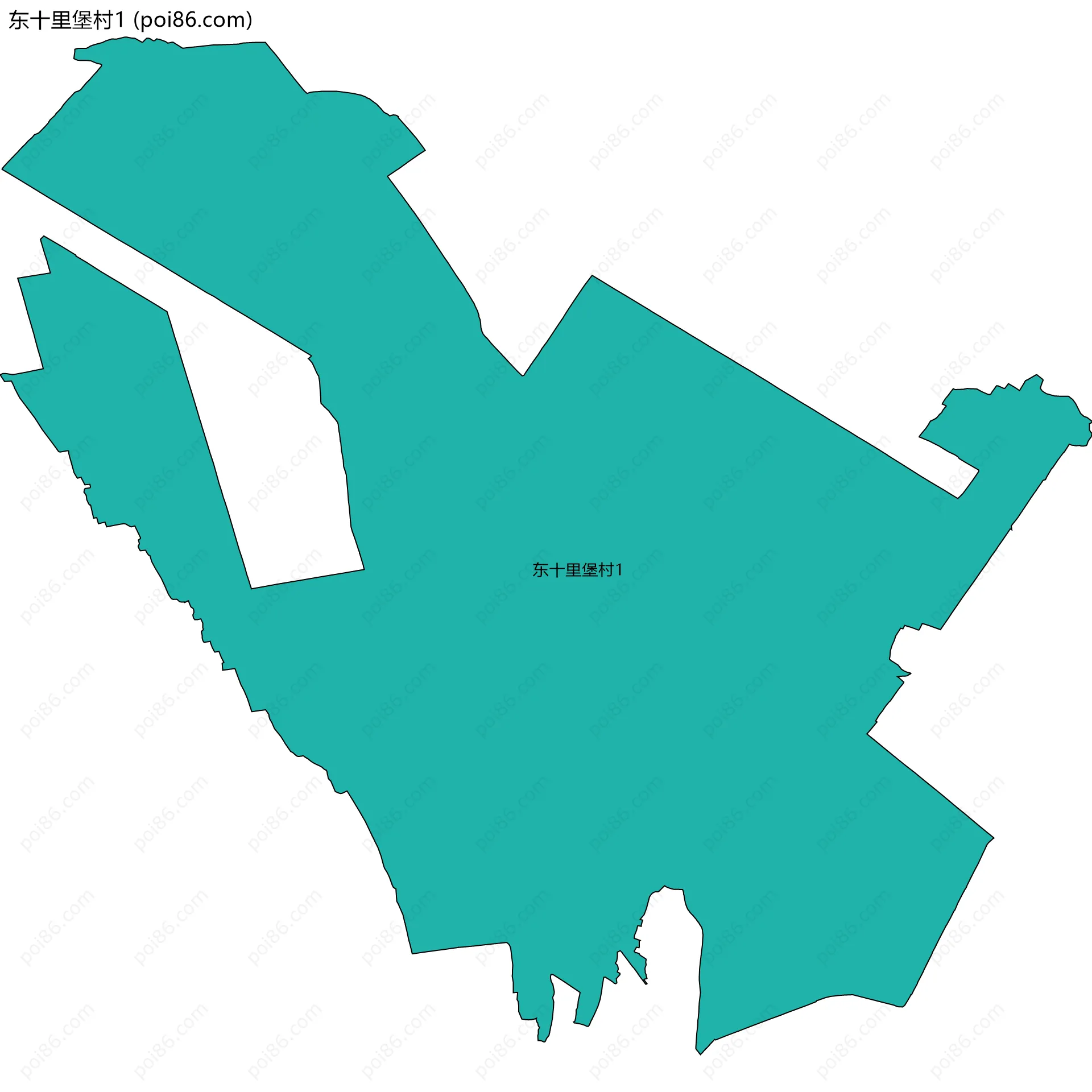 东十里堡村1边界地图