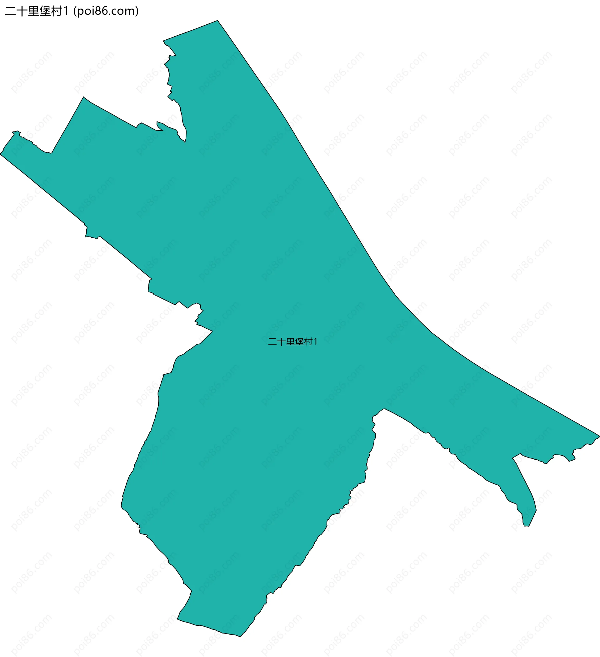 二十里堡村1边界地图