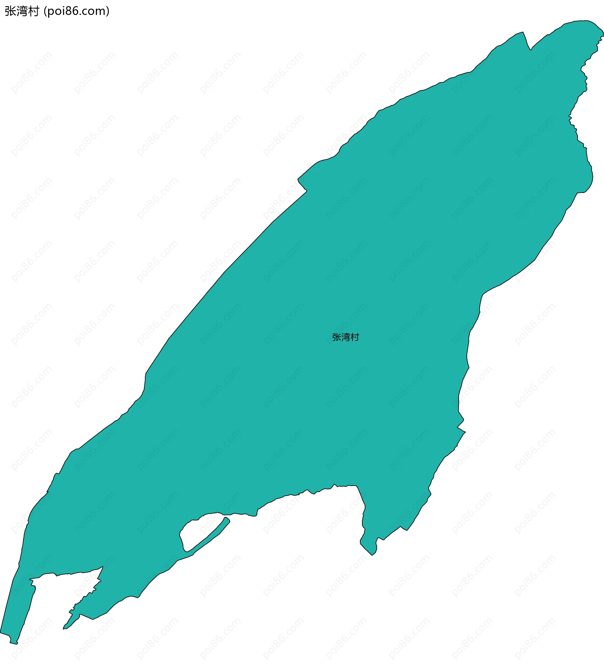 张湾村边界地图