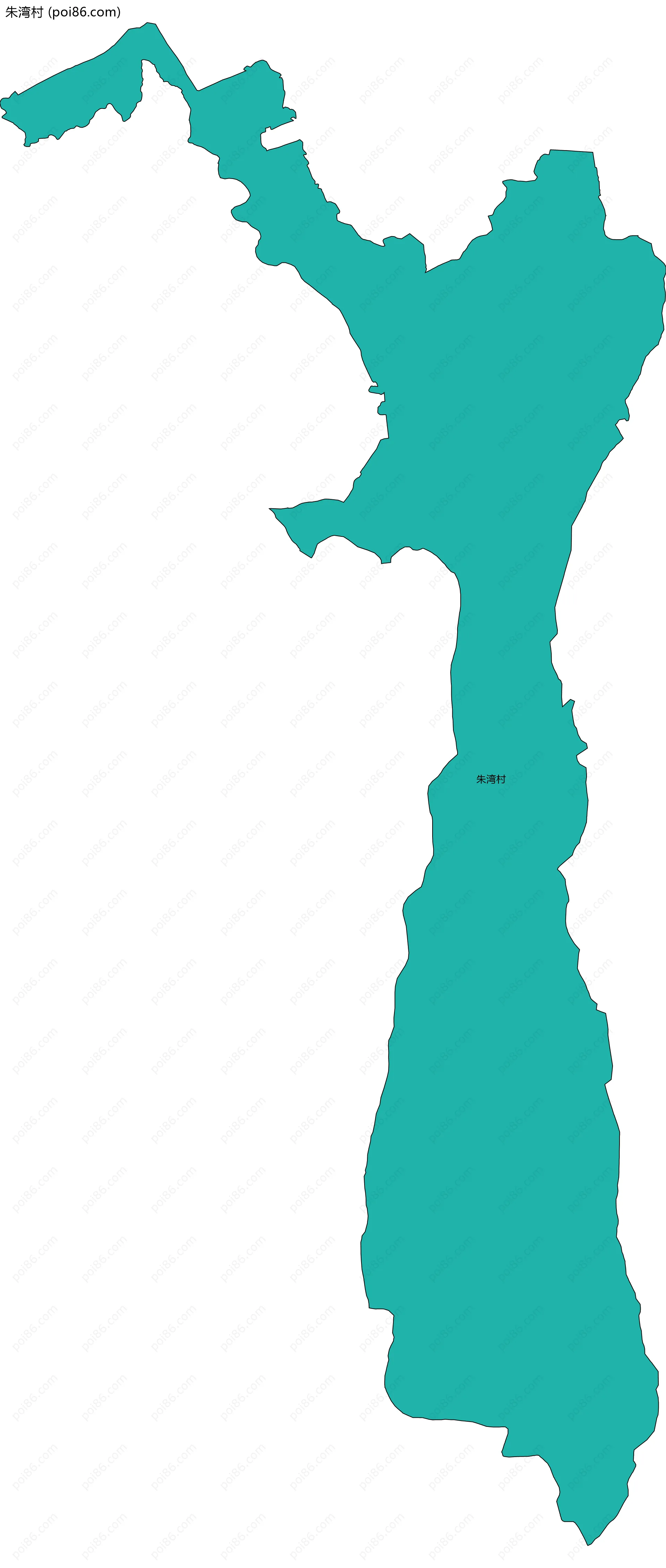 朱湾村边界地图