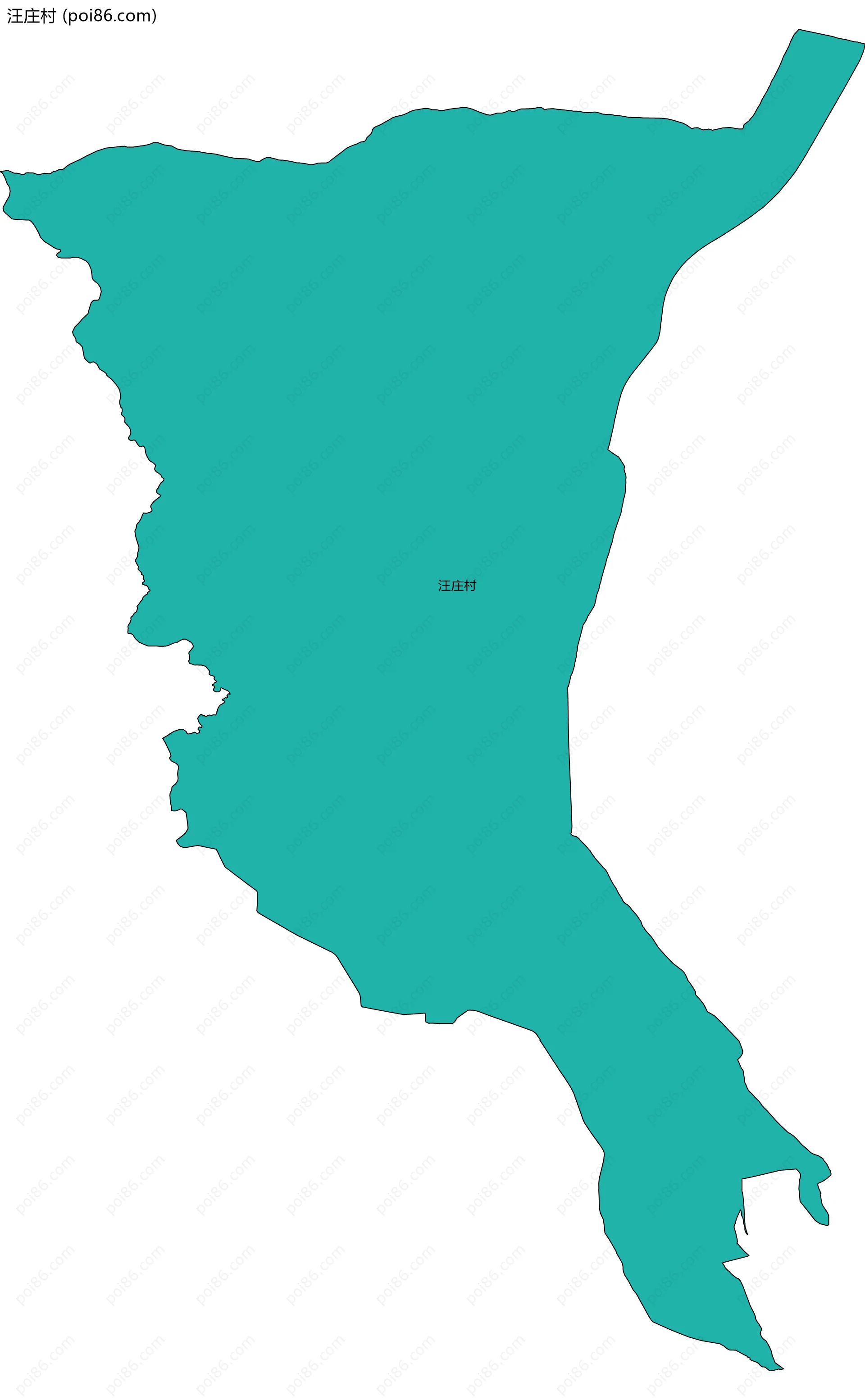 汪庄村边界地图