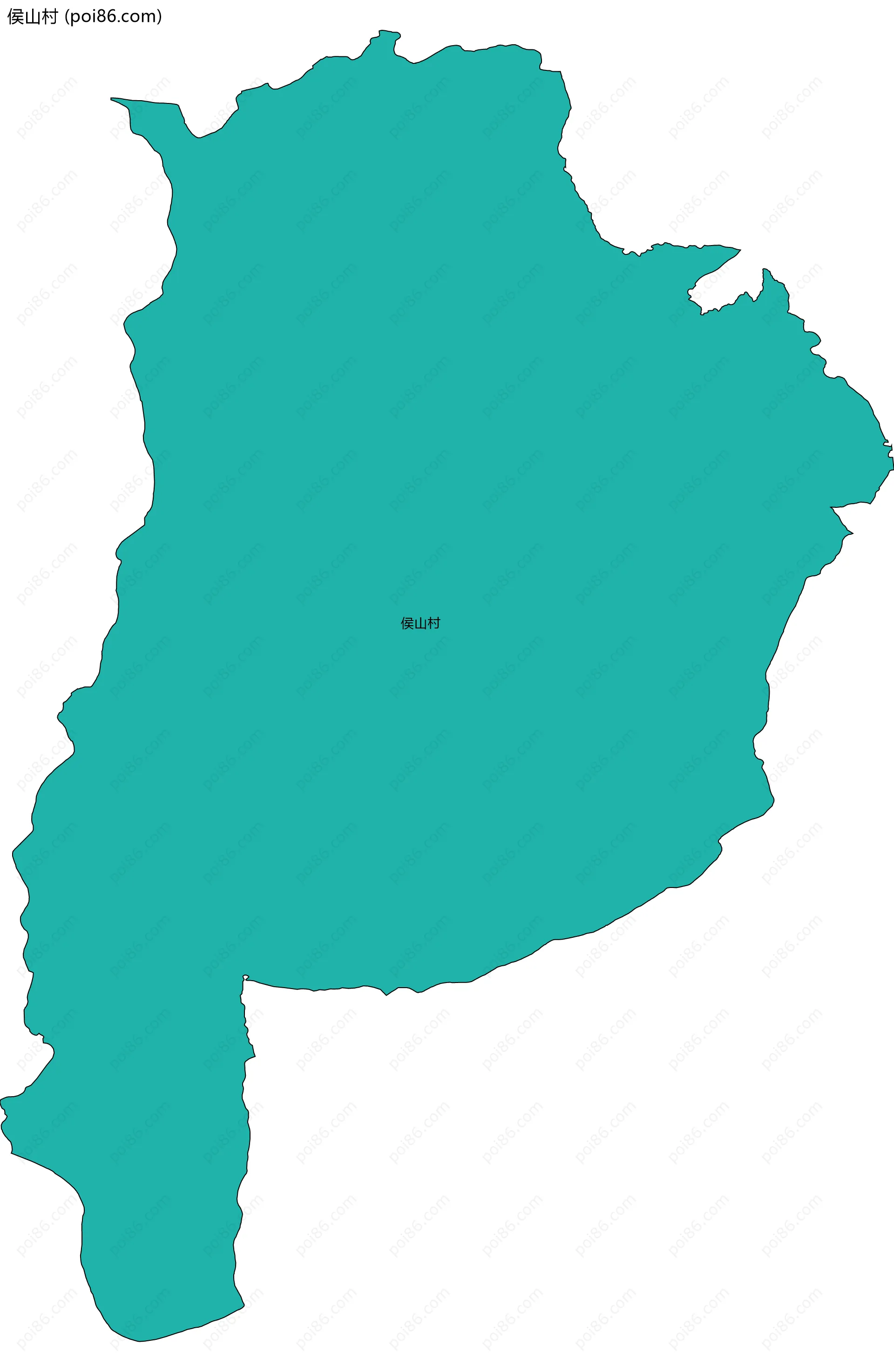 侯山村边界地图
