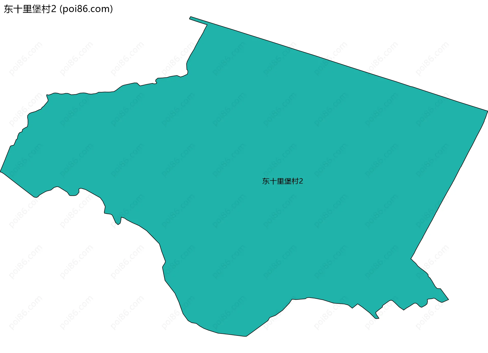 东十里堡村2边界地图