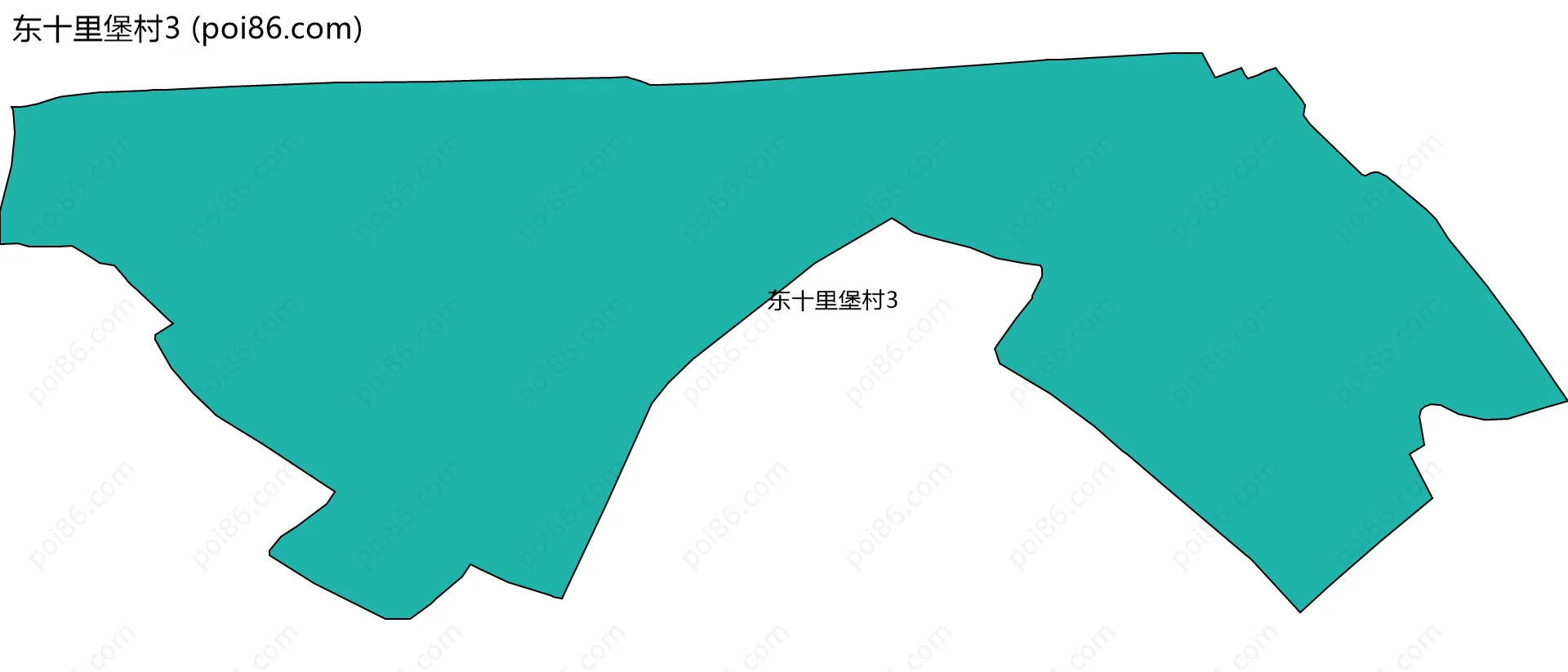 东十里堡村3边界地图