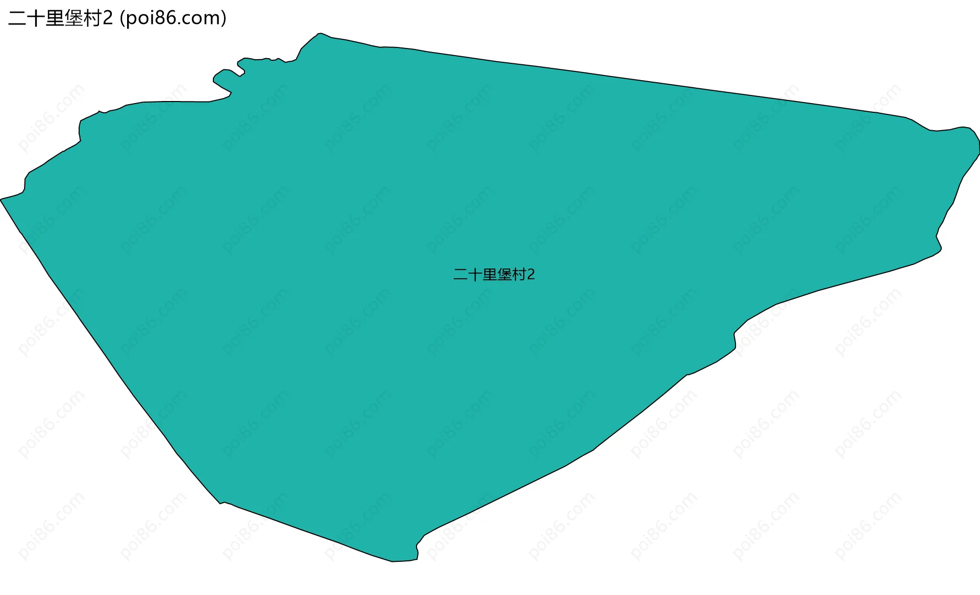 二十里堡村2边界地图