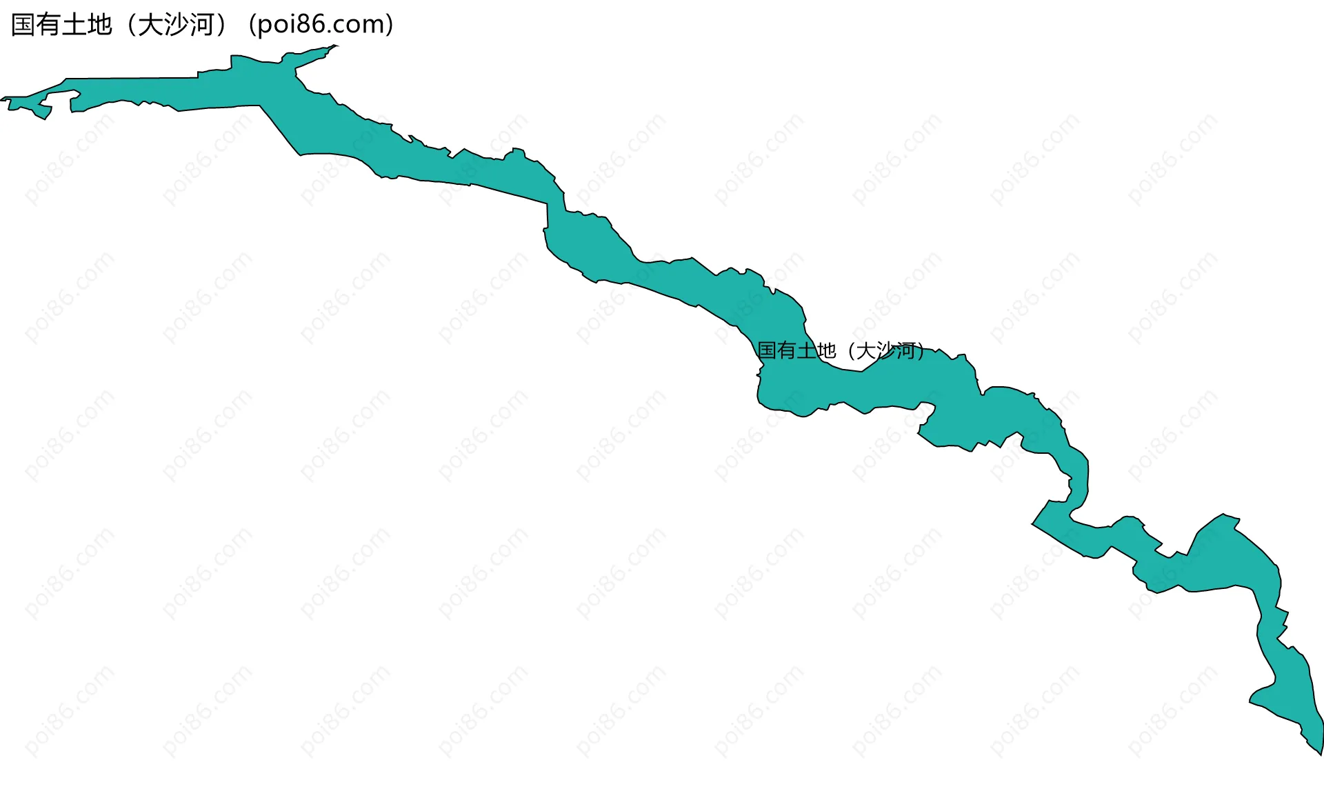 国有土地（大沙河）边界地图