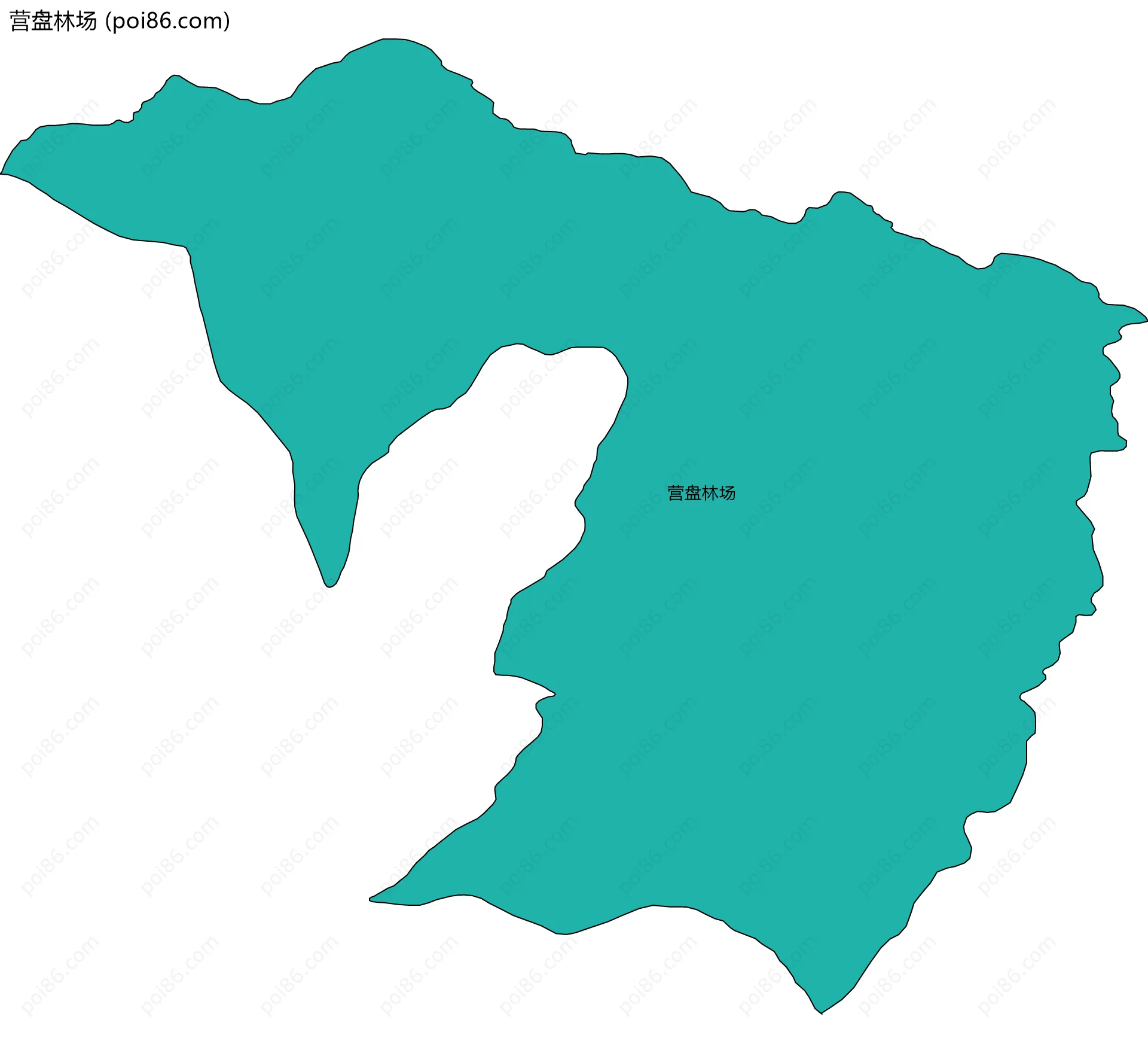 营盘林场边界地图