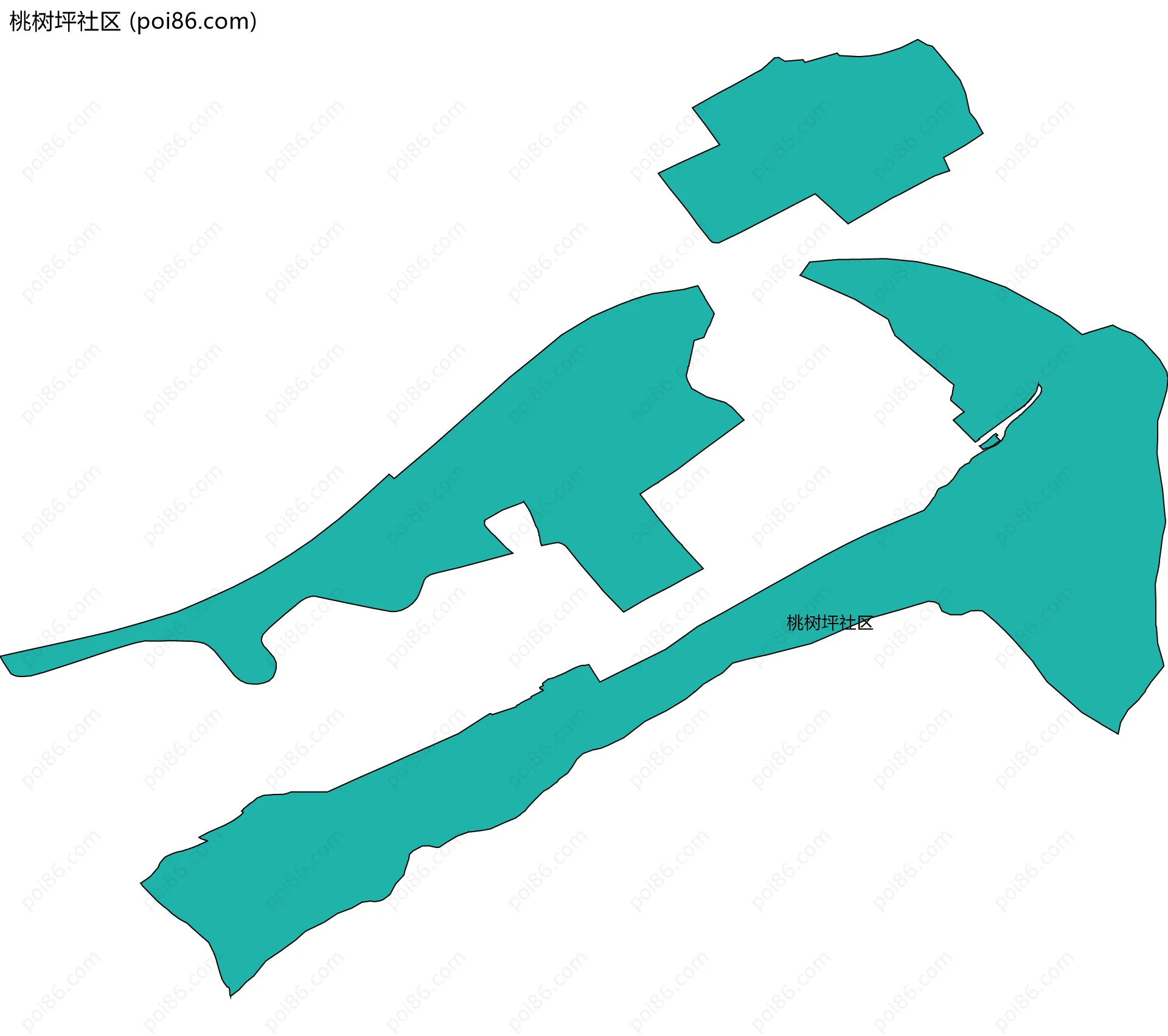 桃树坪社区边界地图