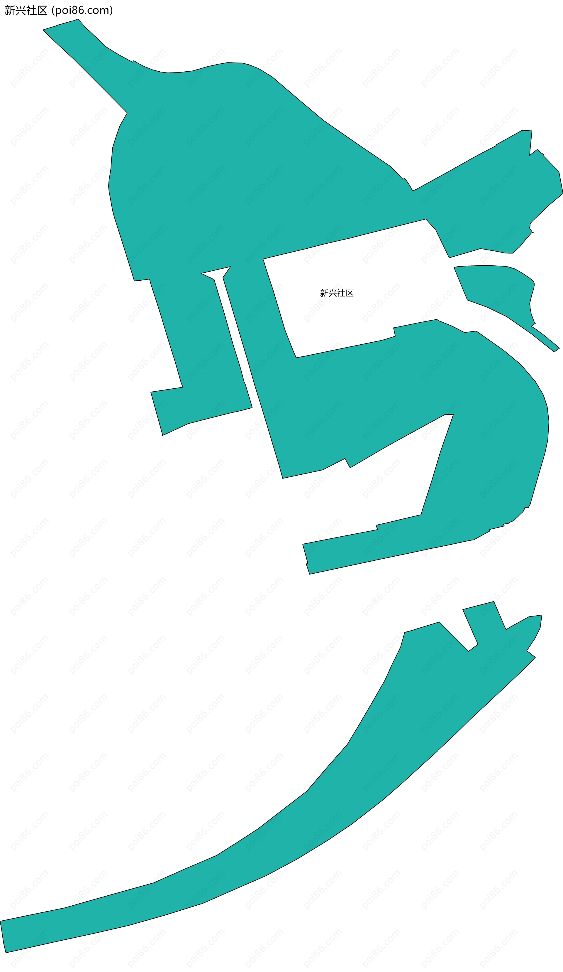 新兴社区边界地图