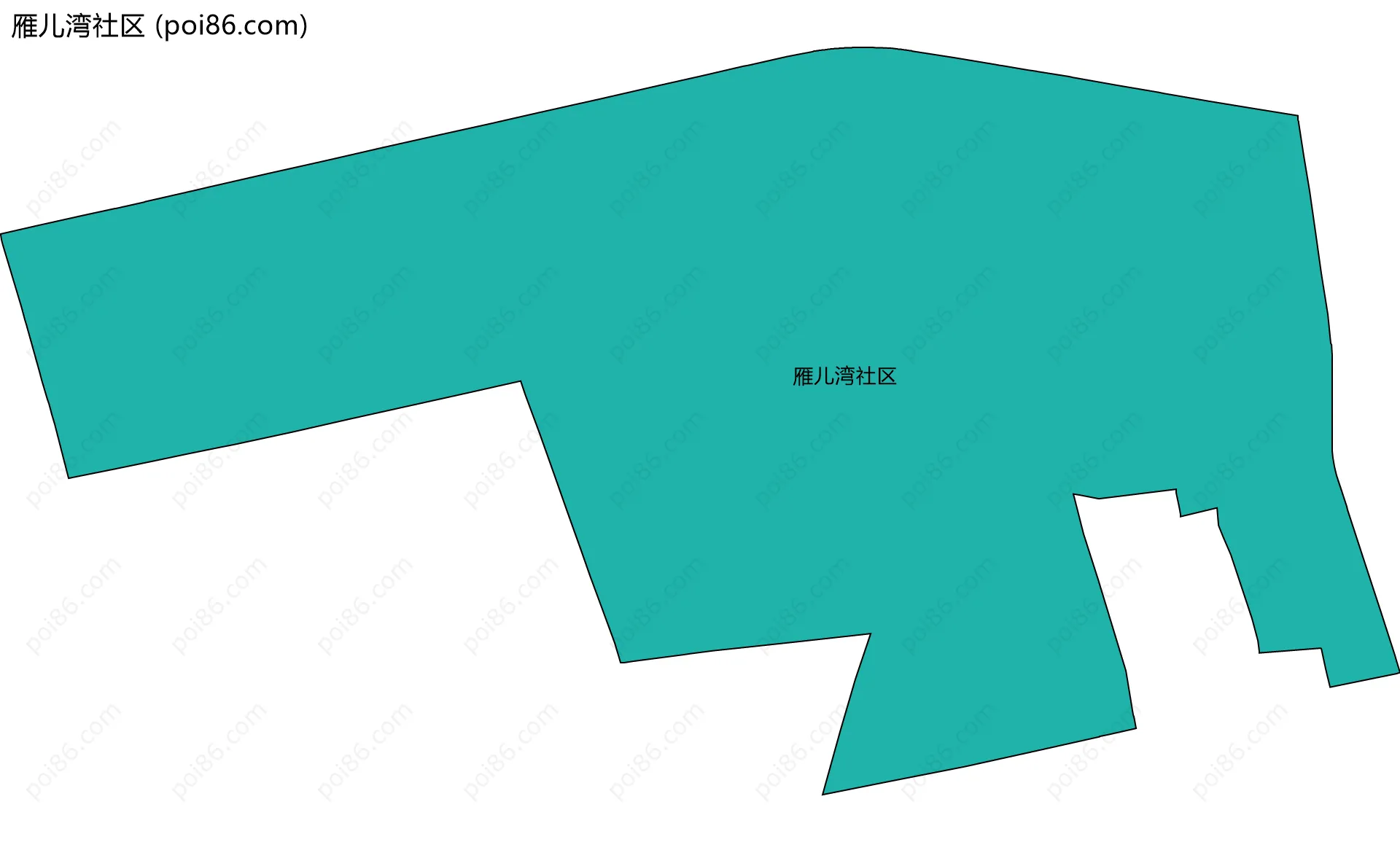雁儿湾社区边界地图