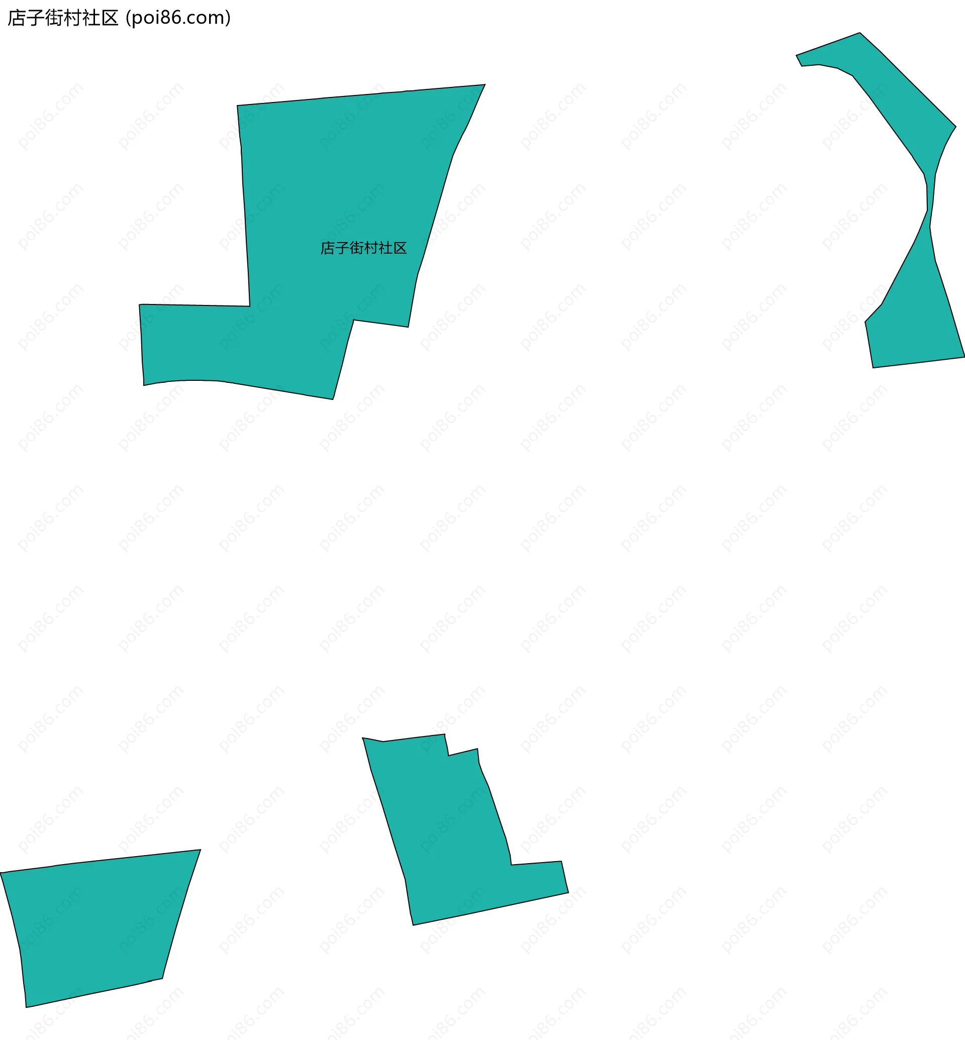 店子街村社区边界地图