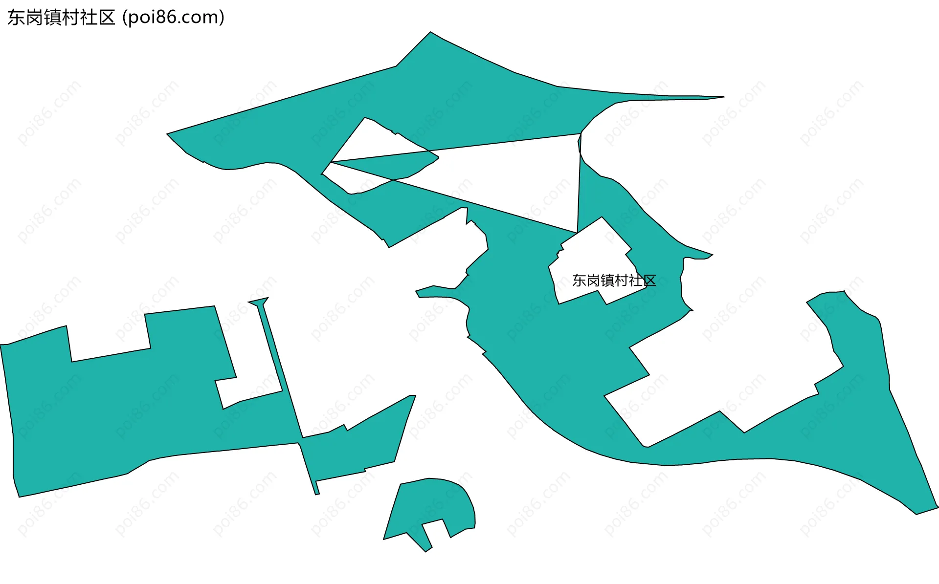 东岗镇村社区边界地图
