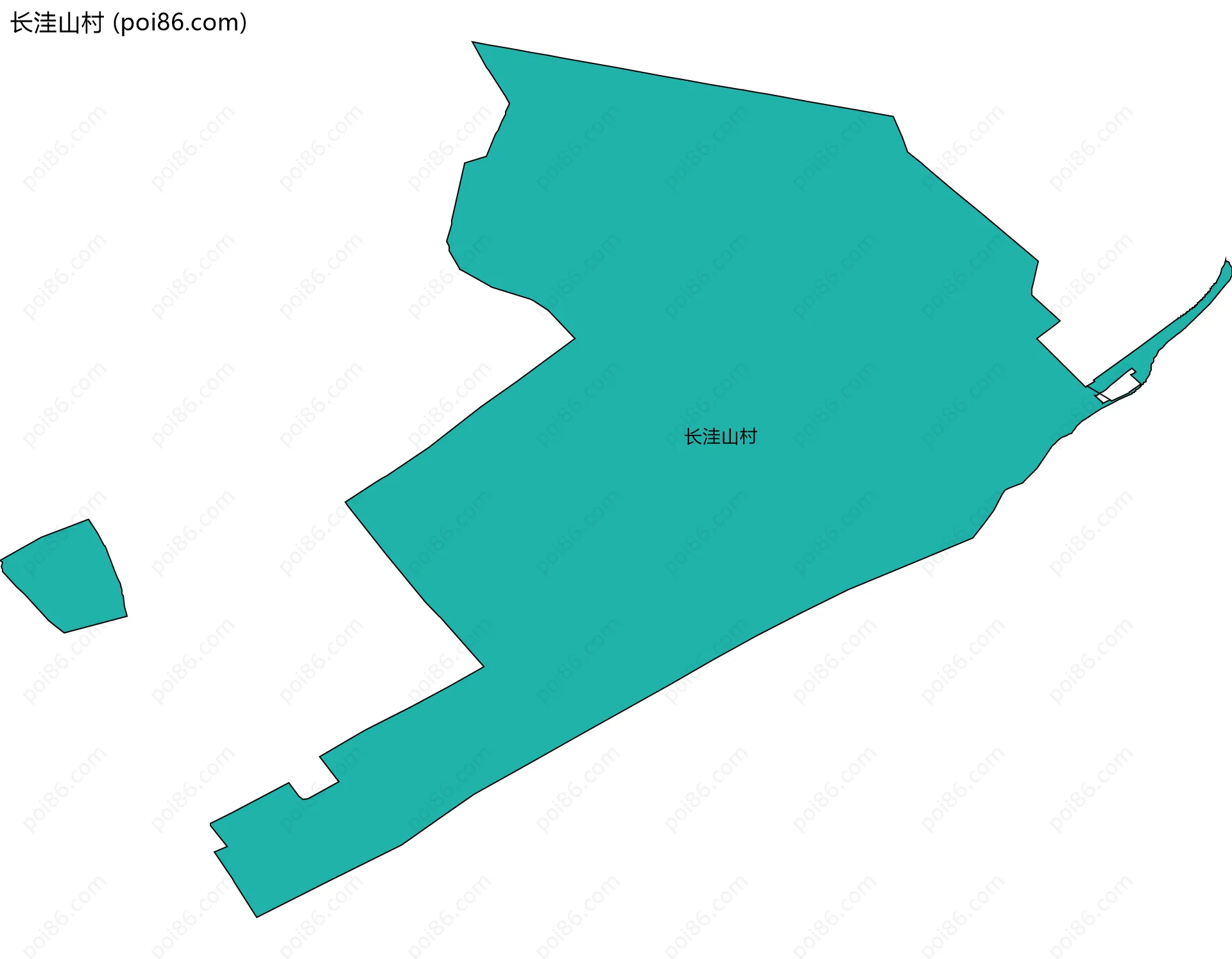 长洼山村边界地图
