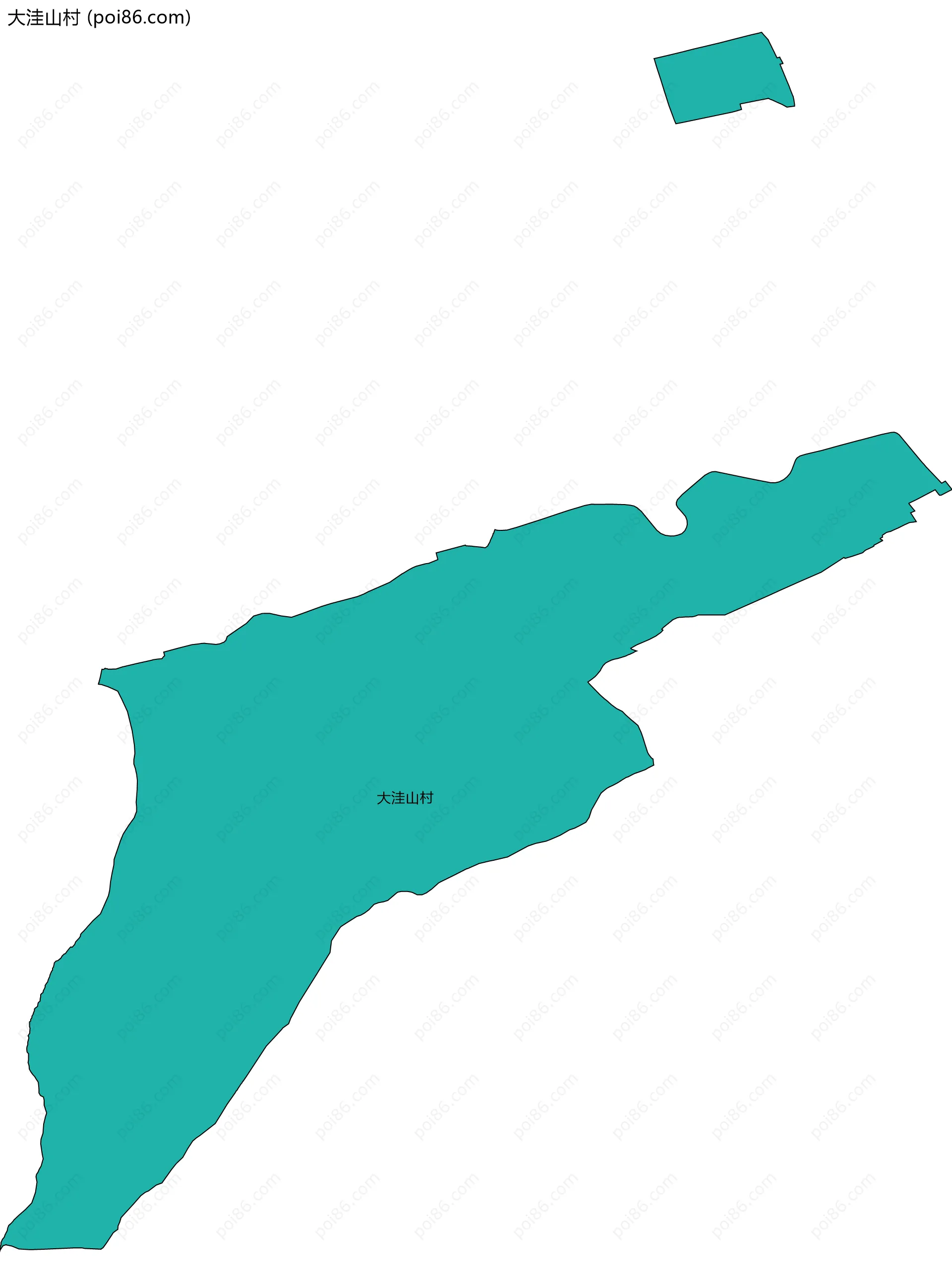 大洼山村边界地图