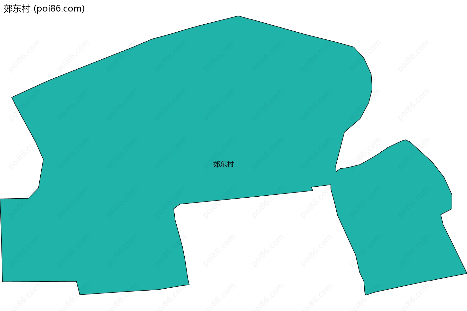 郊东村边界地图