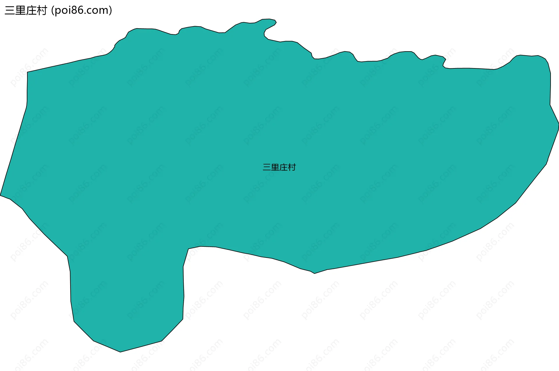 三里庄村边界地图