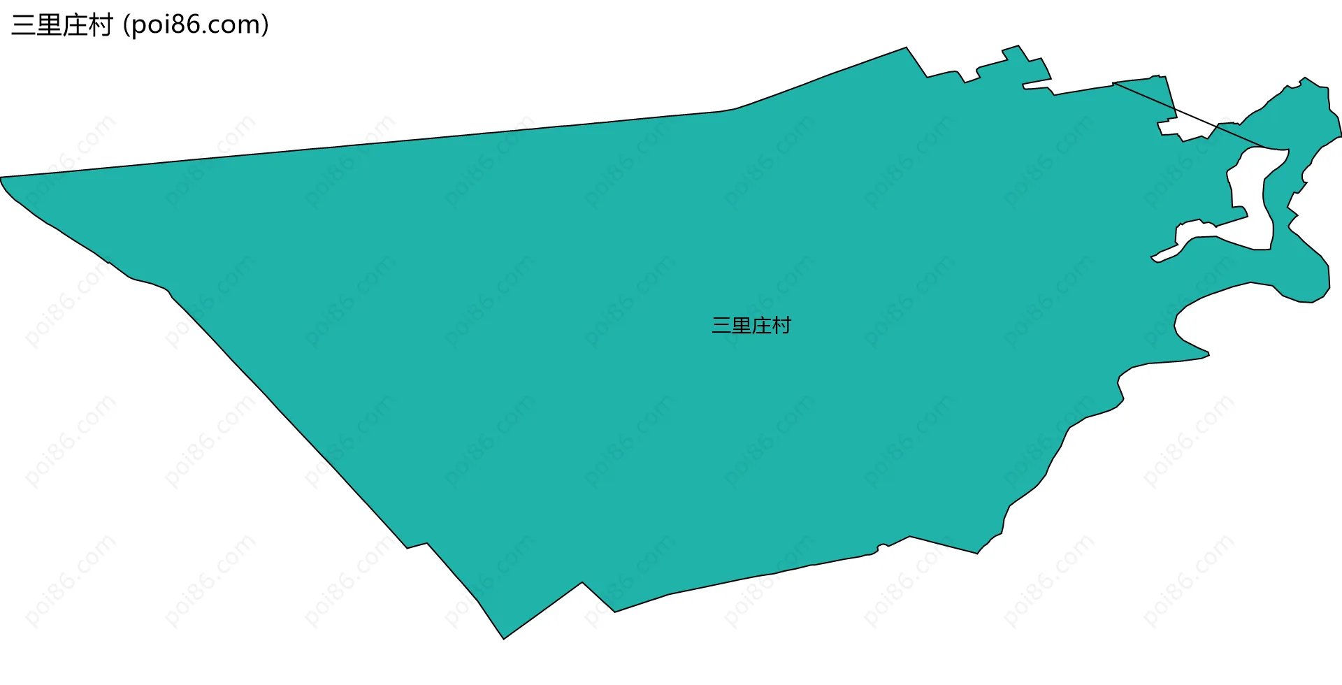 三里庄村边界地图