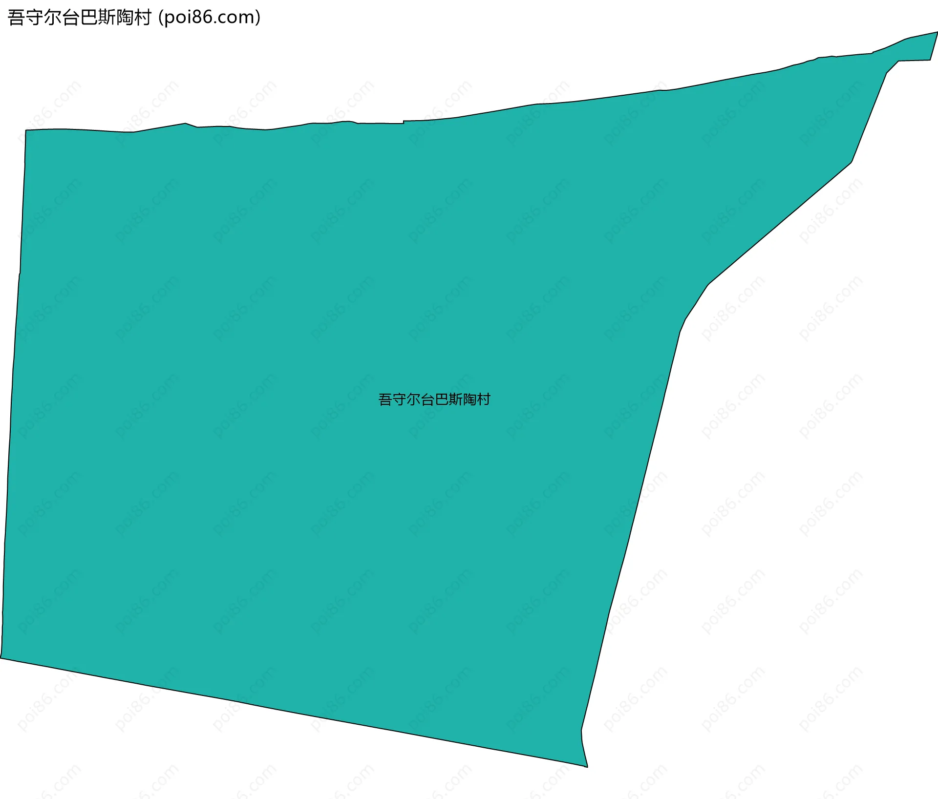 吾守尔台巴斯陶村边界地图