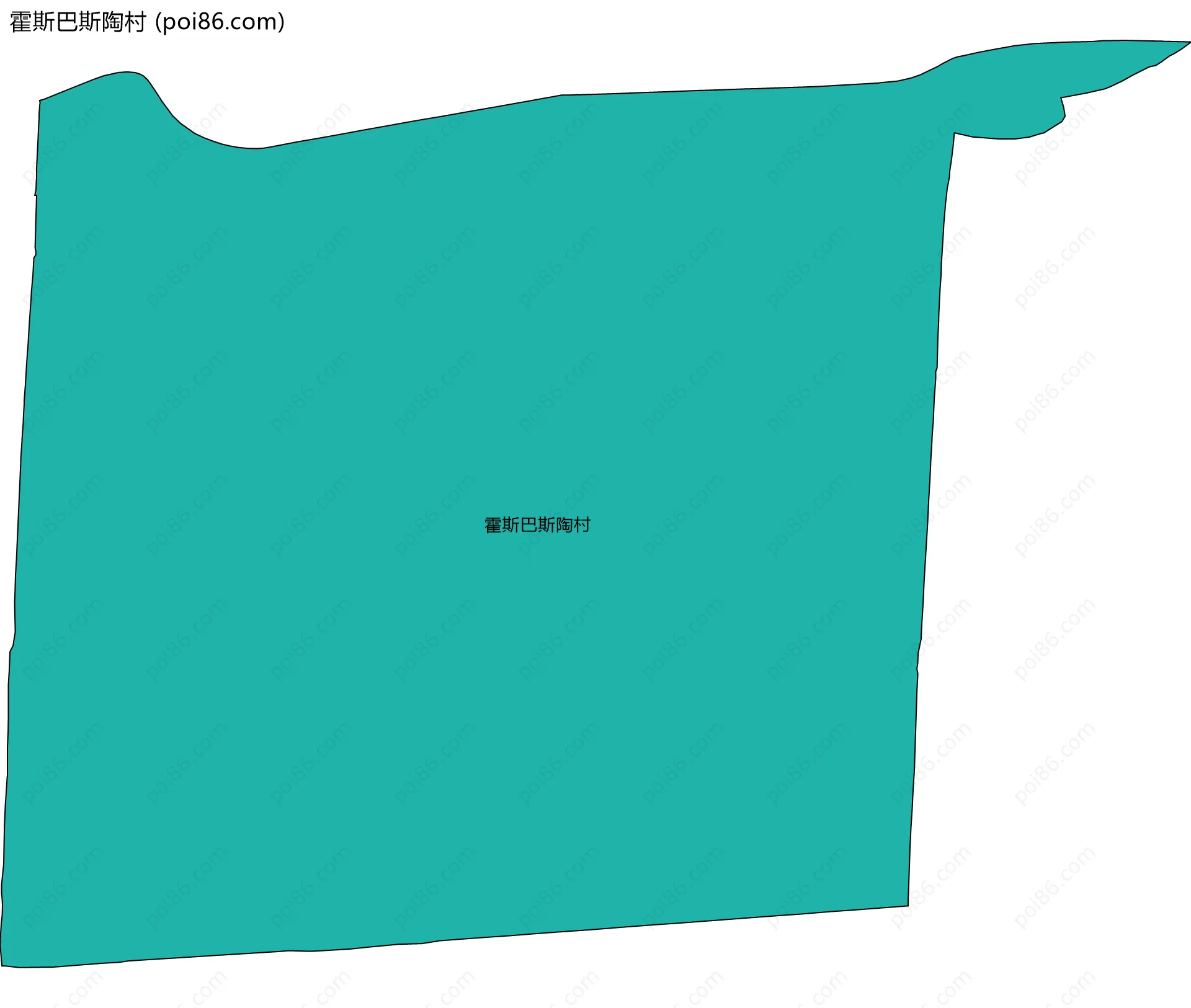 霍斯巴斯陶村边界地图