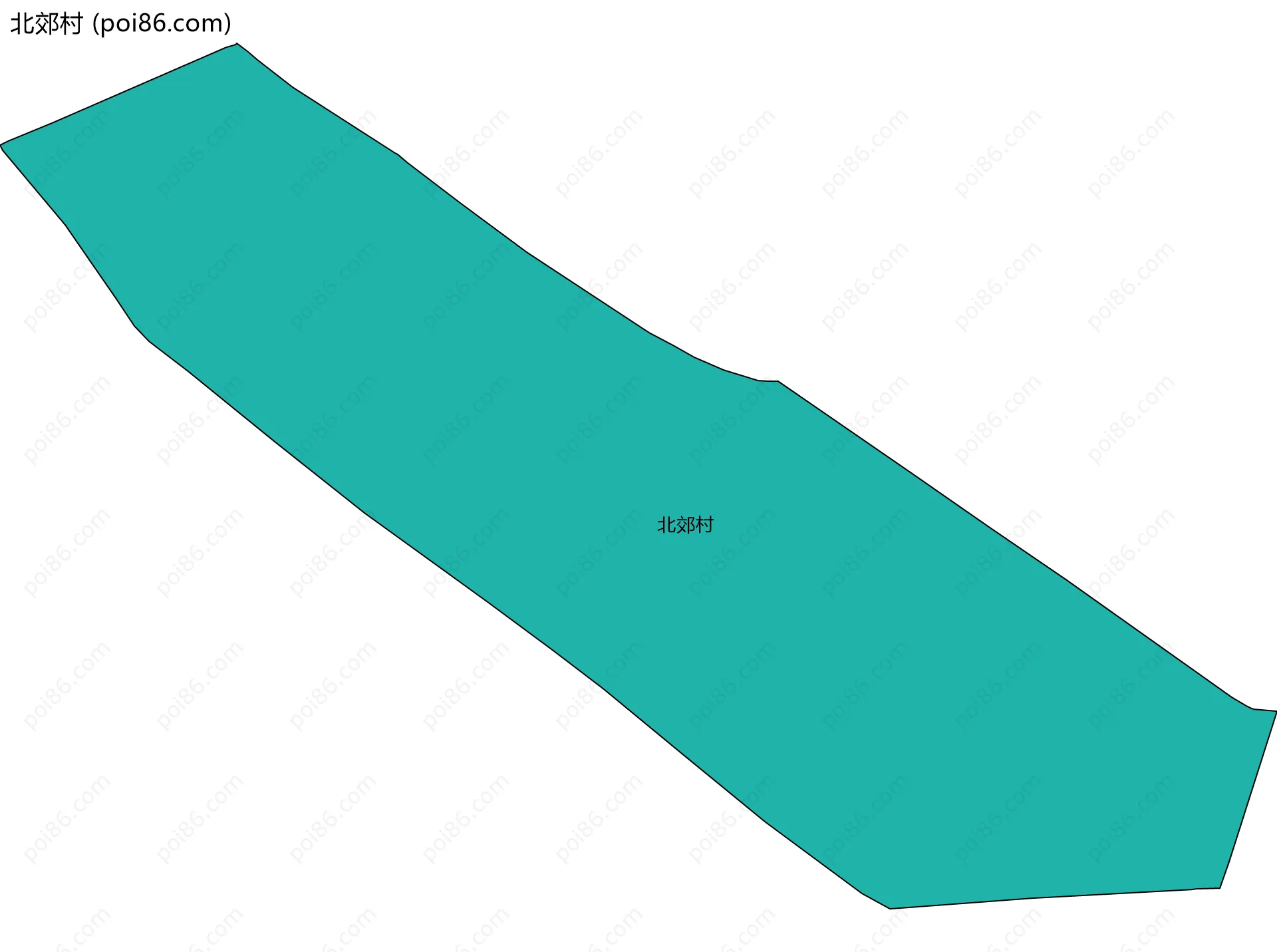 北郊村边界地图