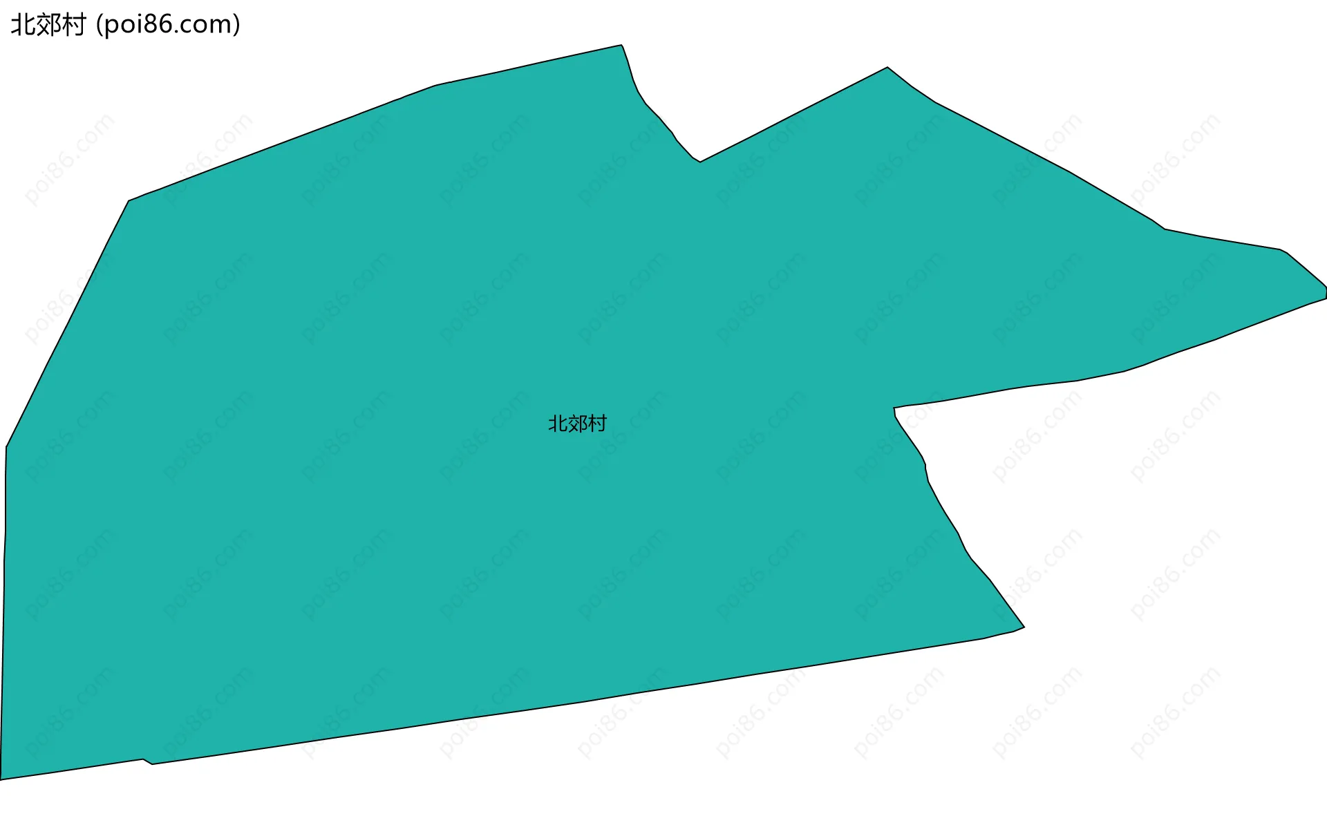 北郊村边界地图