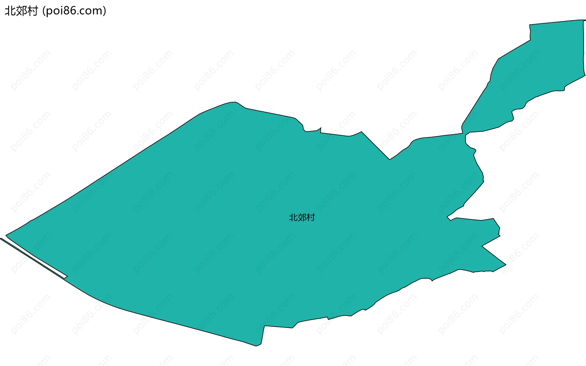 北郊村边界地图