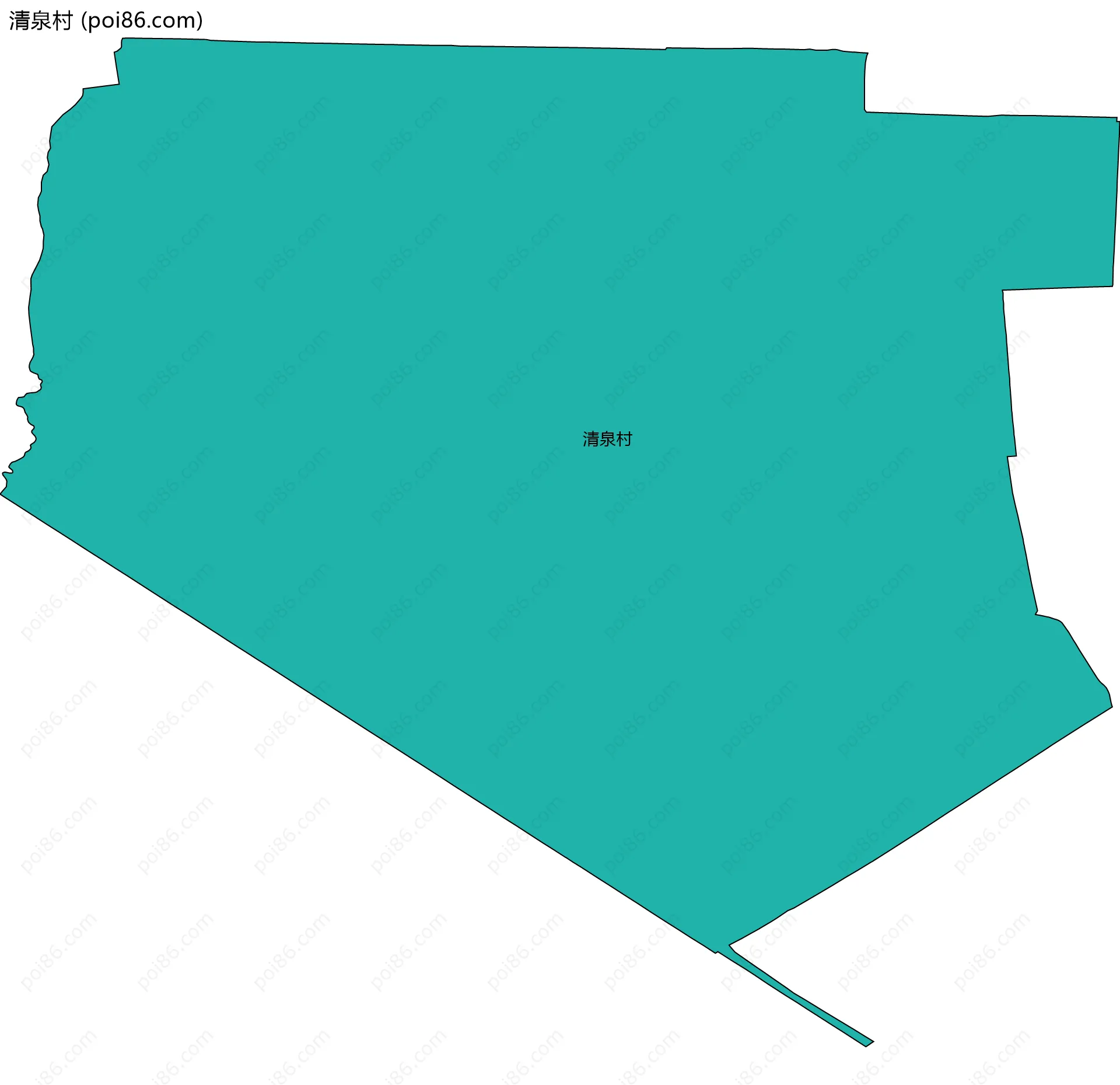 清泉村边界地图