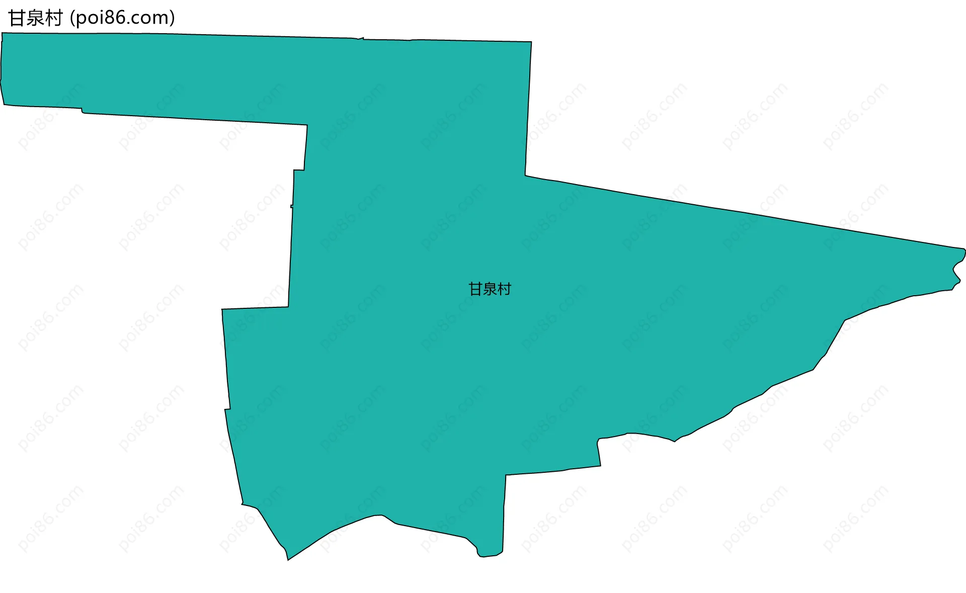 甘泉村边界地图
