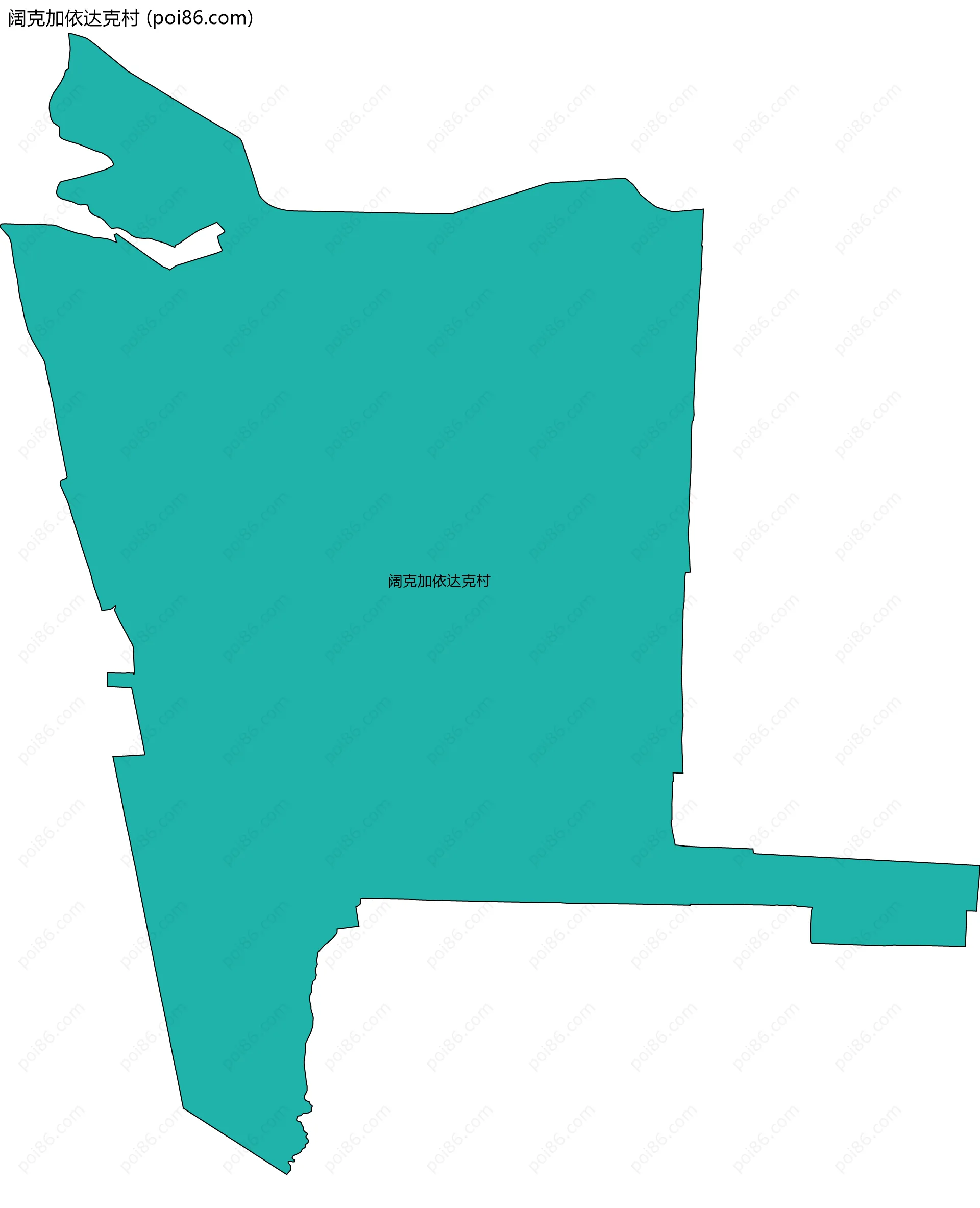 阔克加依达克村边界地图