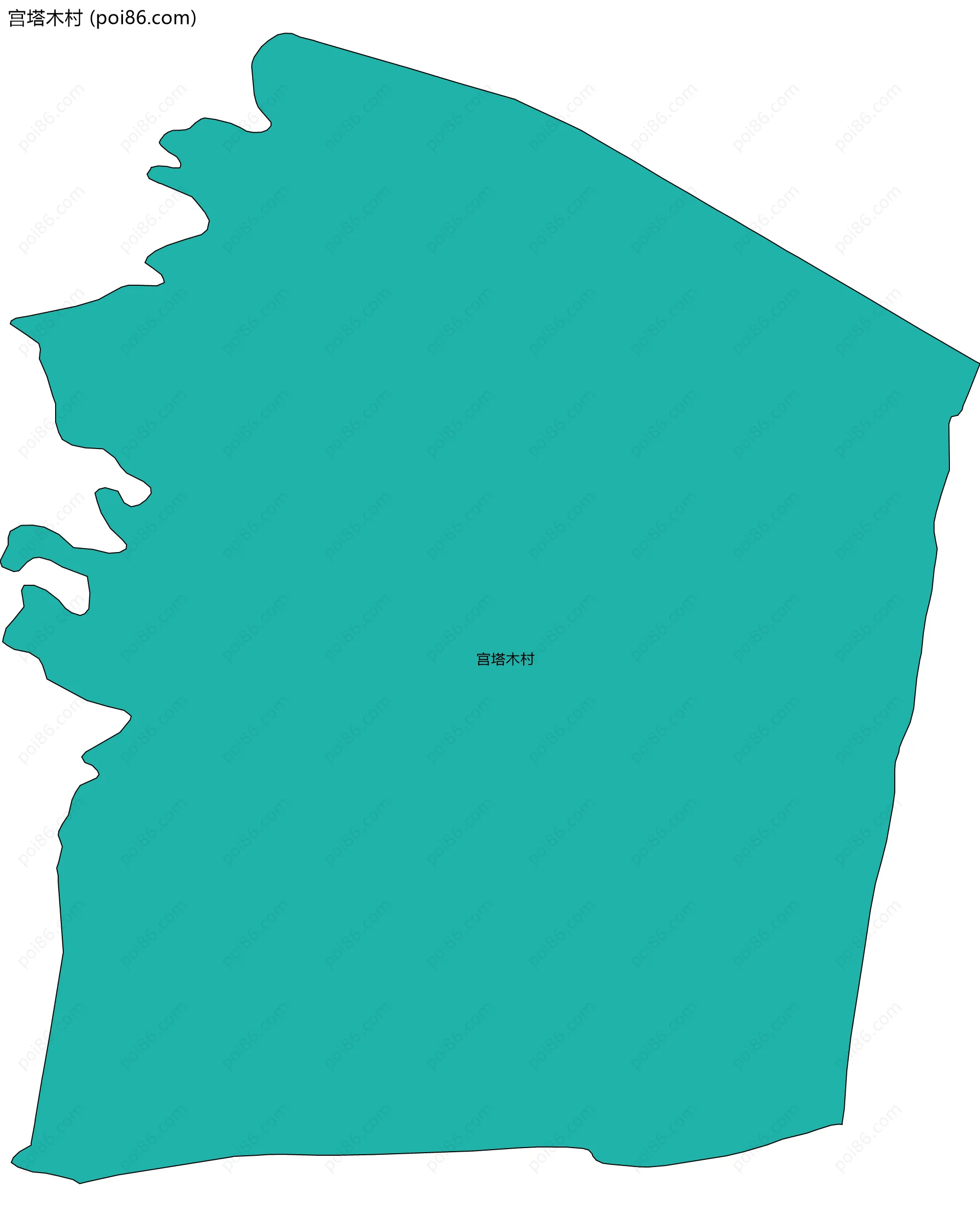 宫塔木村边界地图