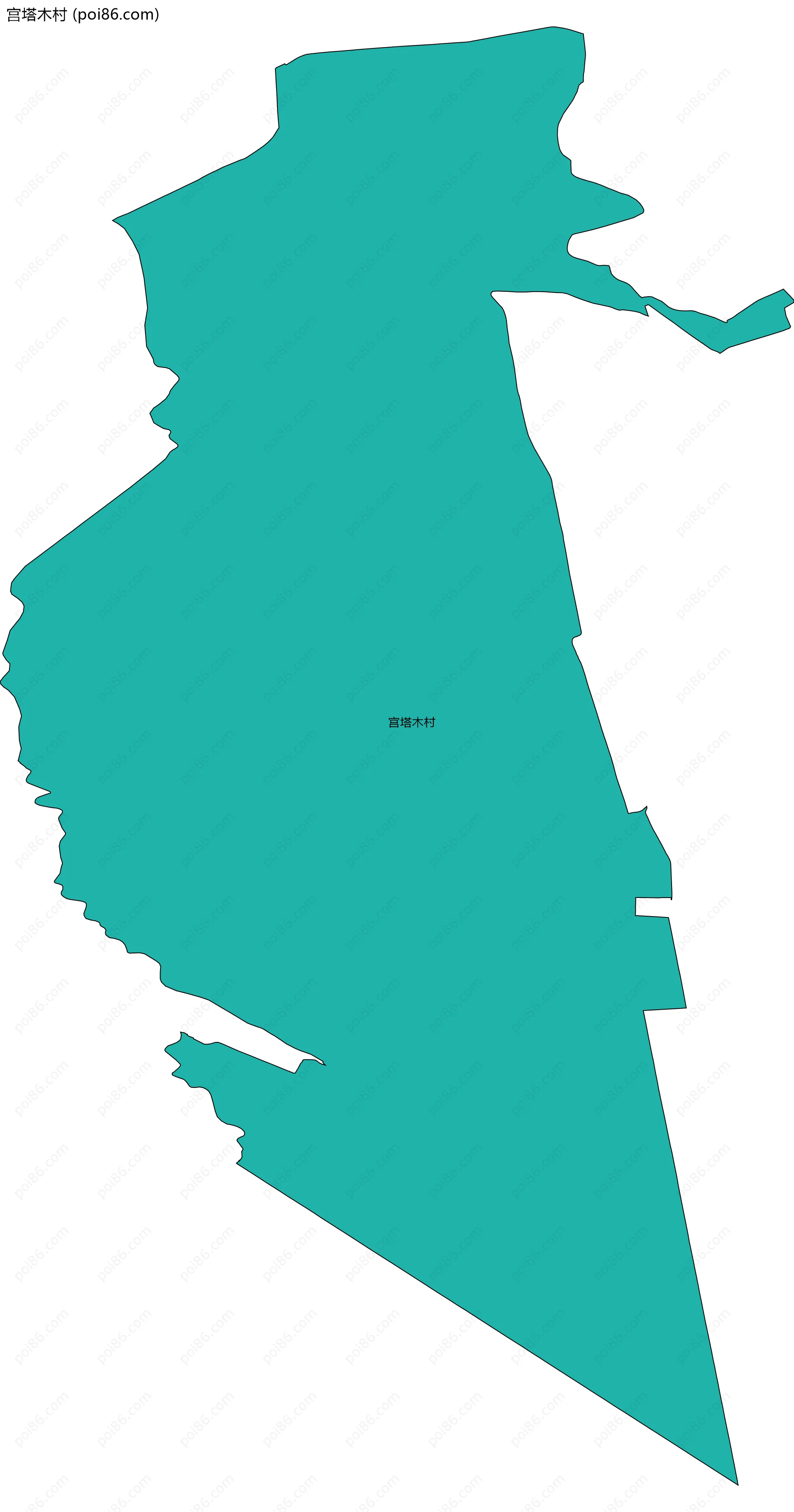 宫塔木村边界地图