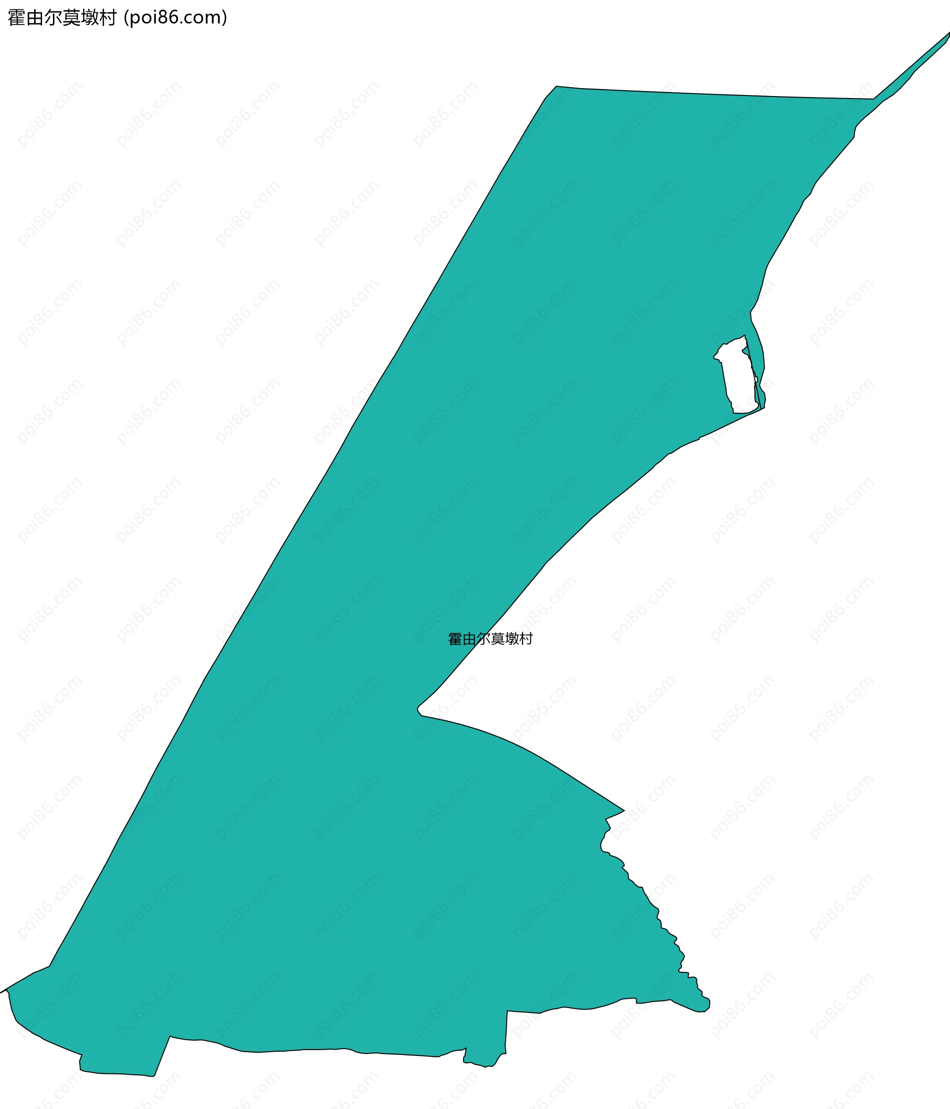 霍由尔莫墩村边界地图